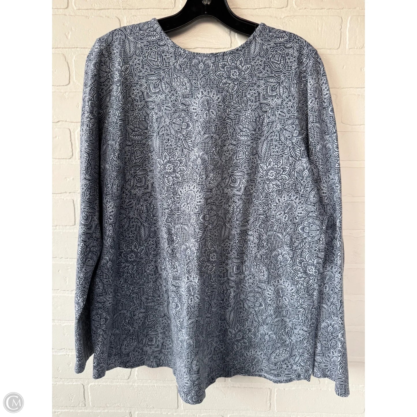 Top Long Sleeve Basic By Pure Jill In Blue, Size: M
