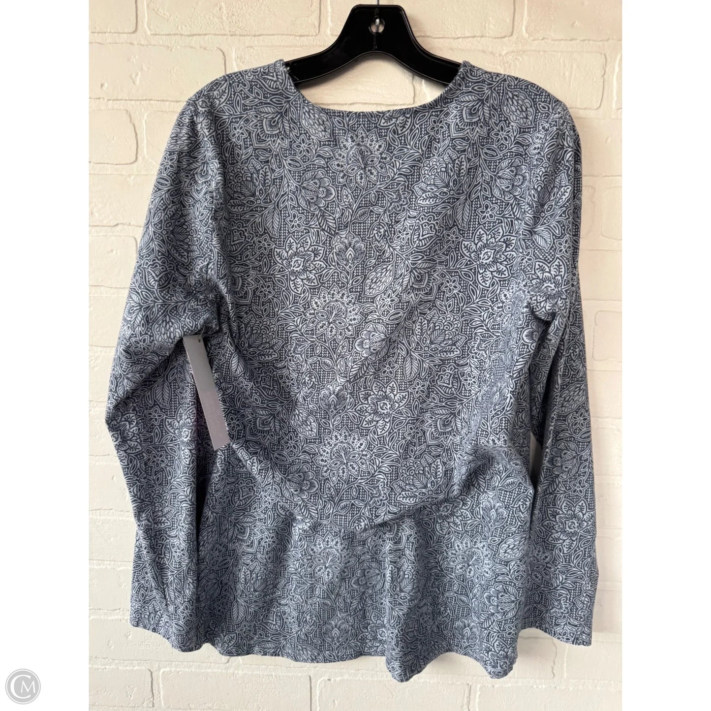 Top Long Sleeve Basic By Pure Jill In Blue, Size: M