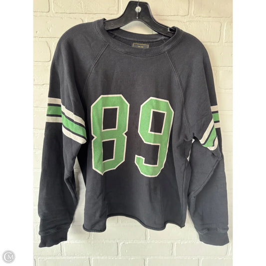 Sweatshirt Crewneck By Cmc In Black & Green, Size: S
