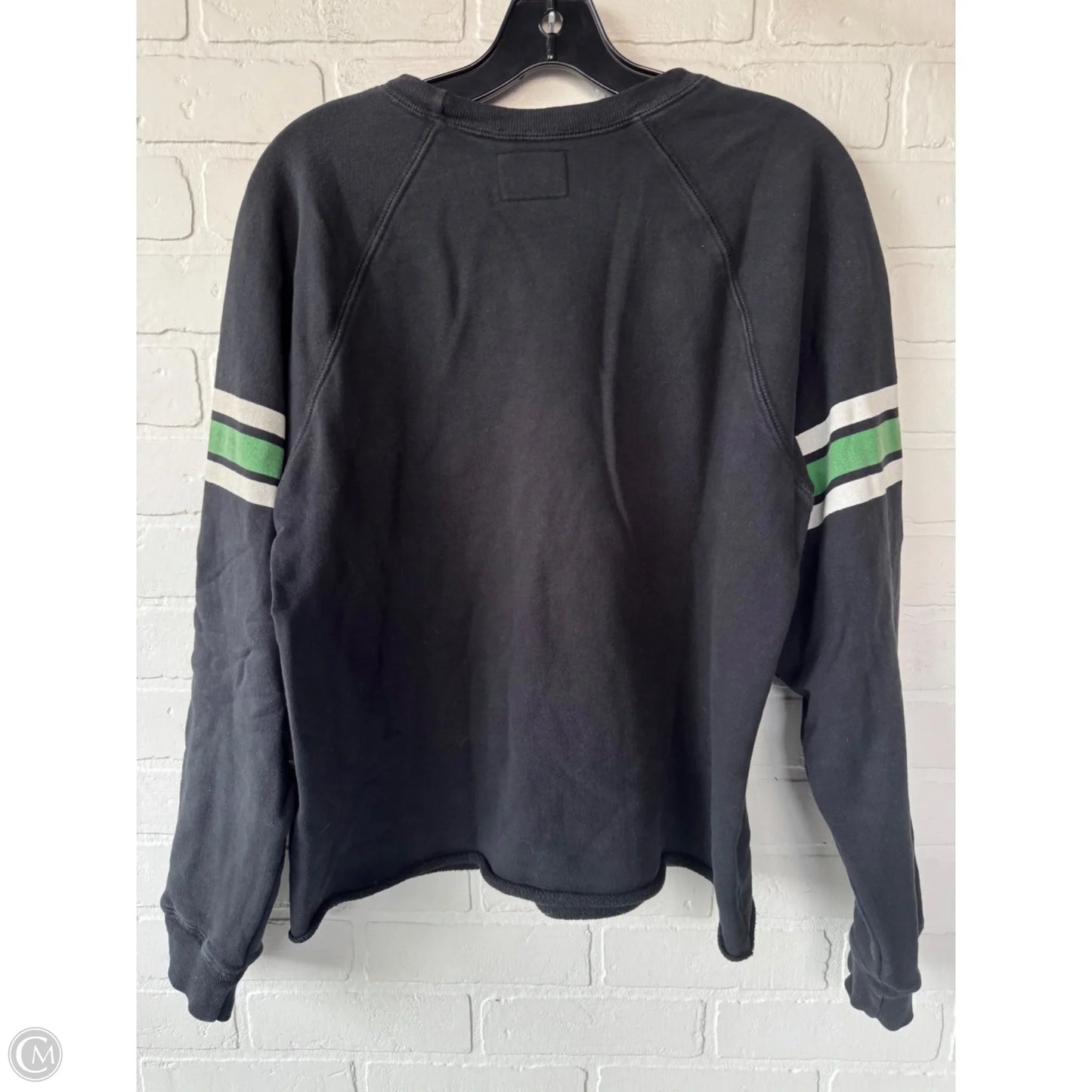Sweatshirt Crewneck By Cmc In Black & Green, Size: S