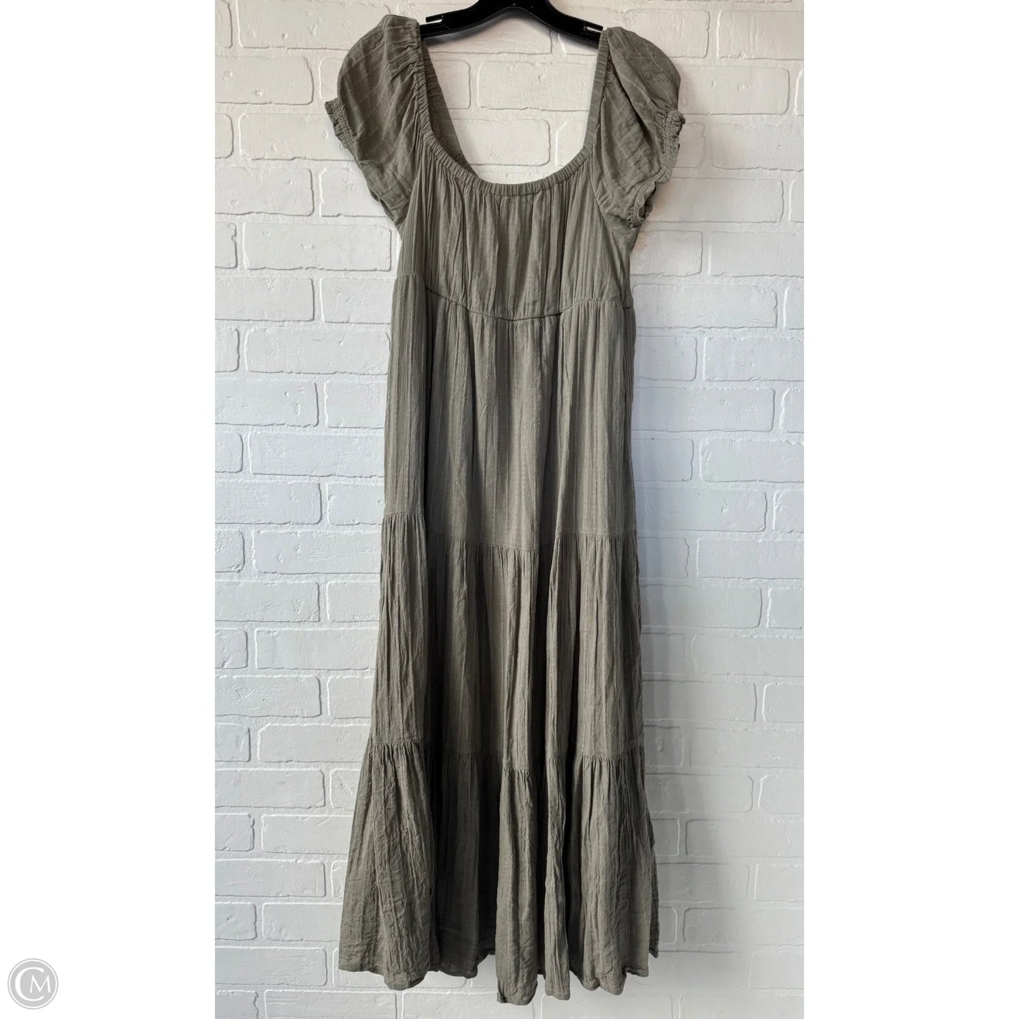 Dress Casual Midi By American Eagle In Green, Size: M