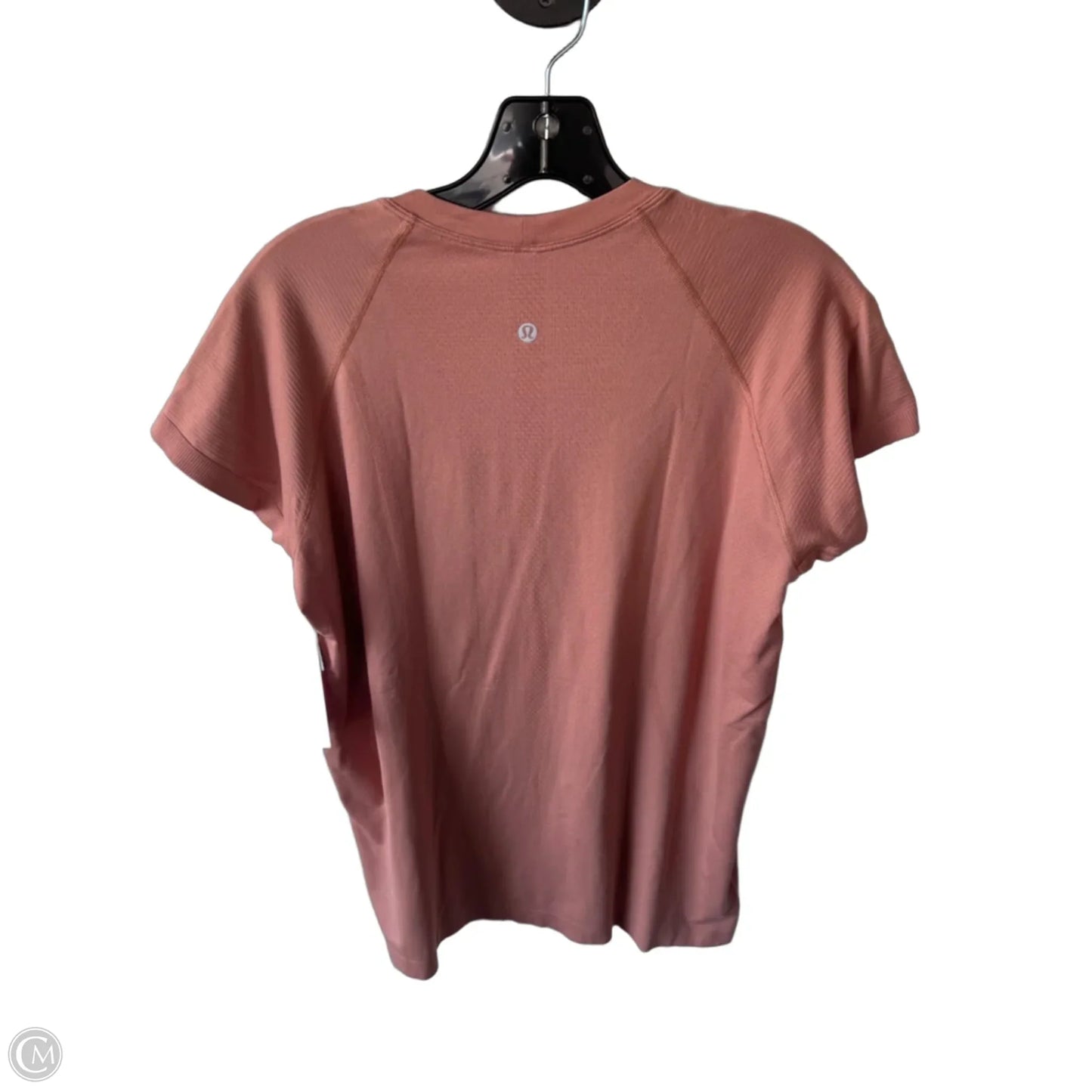 Athletic Top Short Sleeve By Lululemon In Orange, Size: L