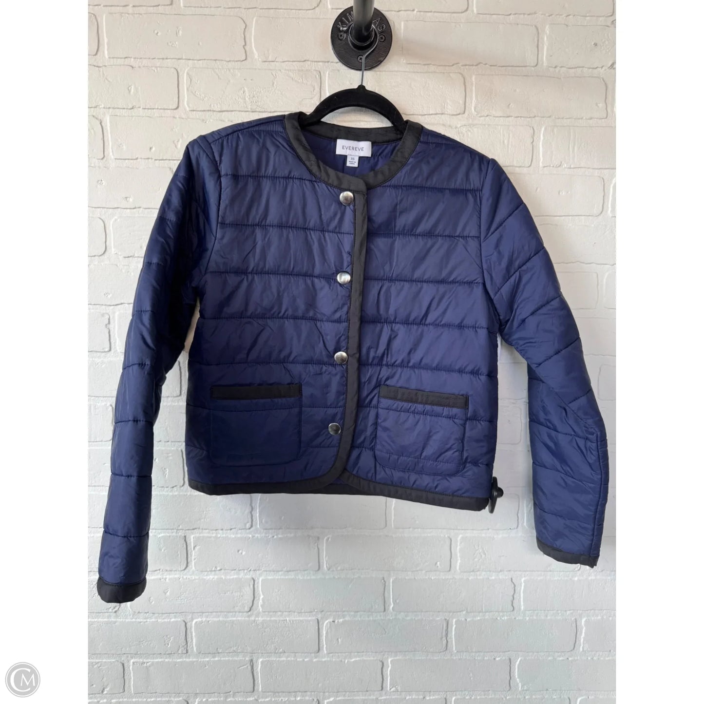 Jacket Puffer & Quilted By Evereve In Blue, Size: Xs