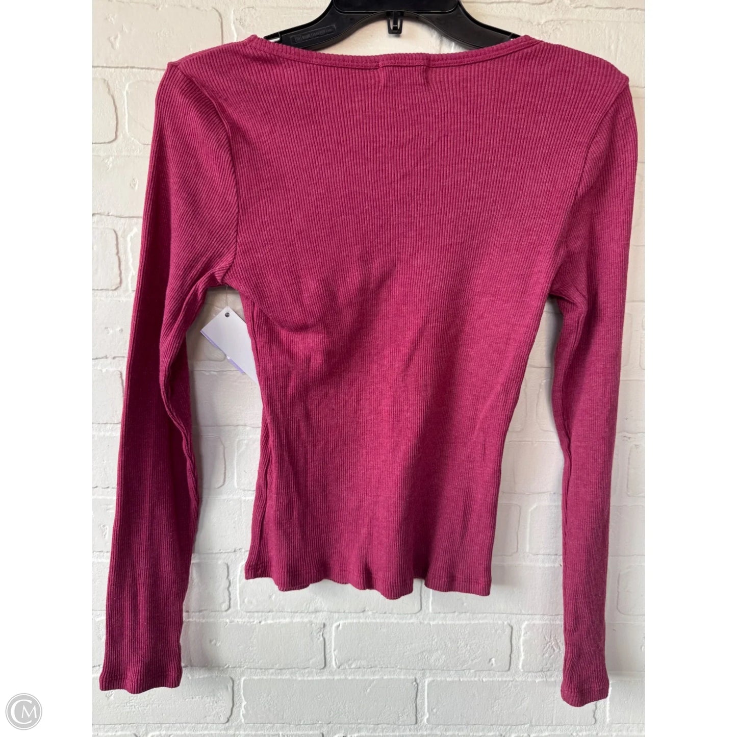 Top Long Sleeve Basic By T.la In Pink, Size: S