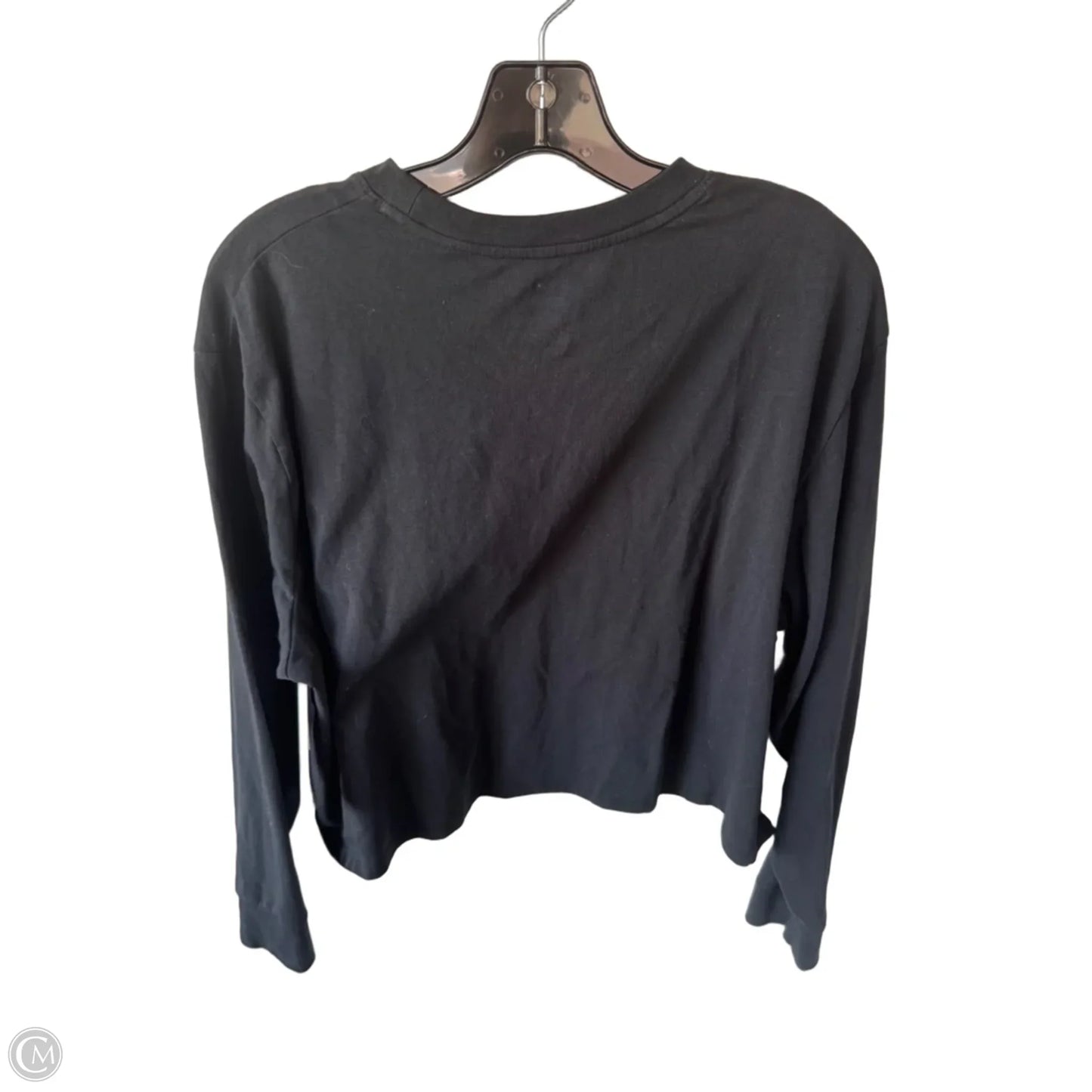 Athletic Top Long Sleeve Crewneck By Under Armour In Black, Size: M