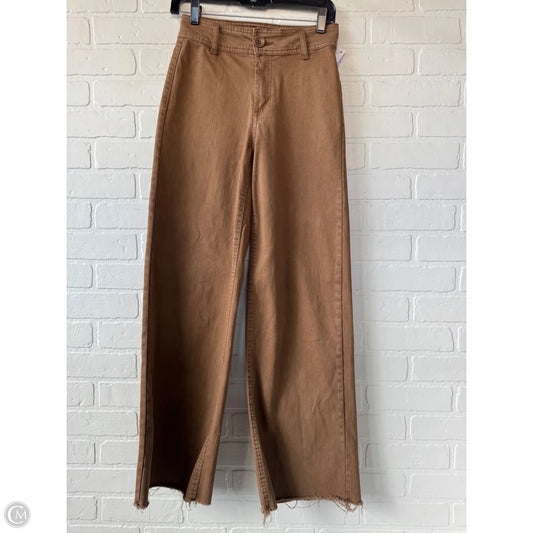 Jeans Wide Leg By Oat In Brown Denim, Size: 0