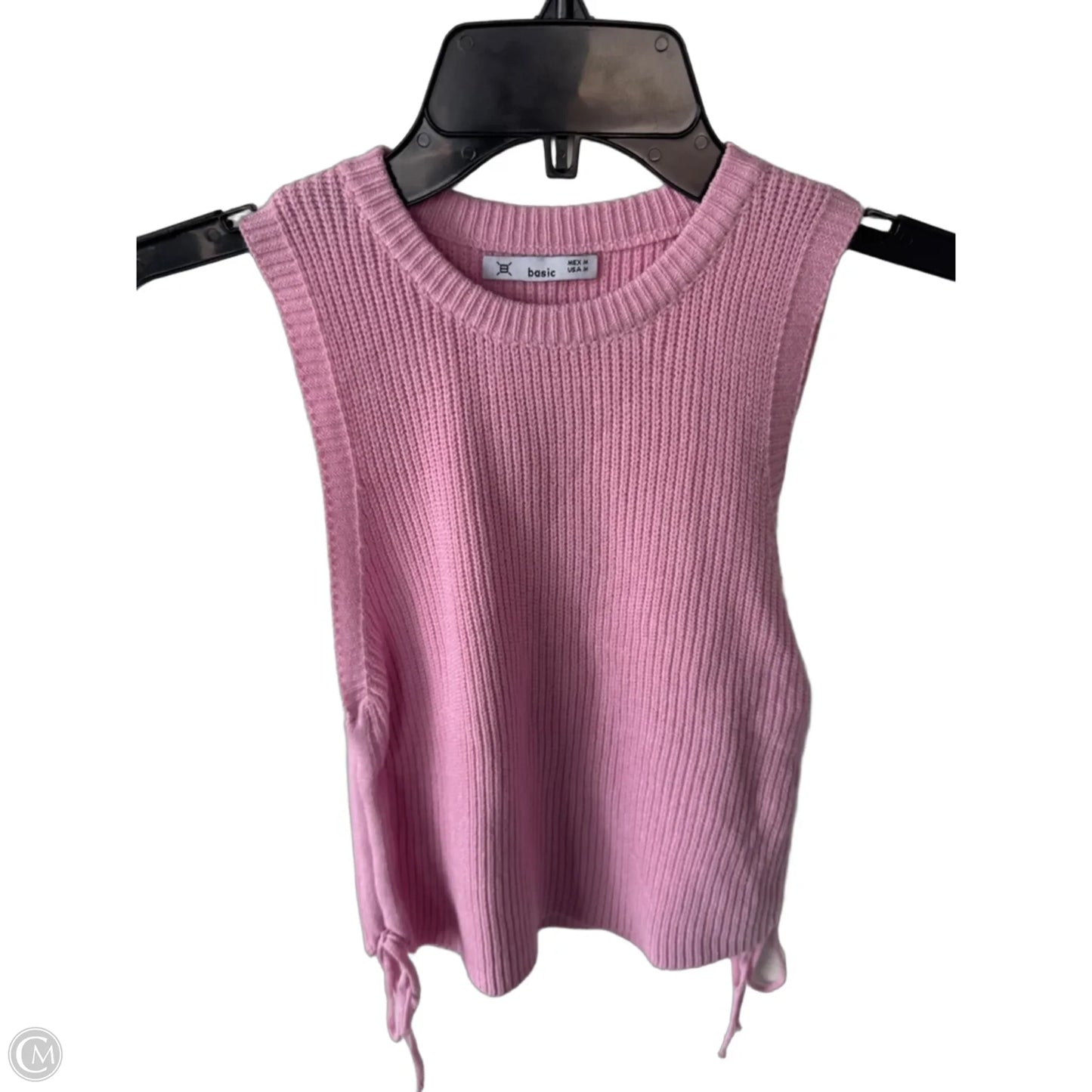 Vest Sweater By Cme In Pink, Size: M