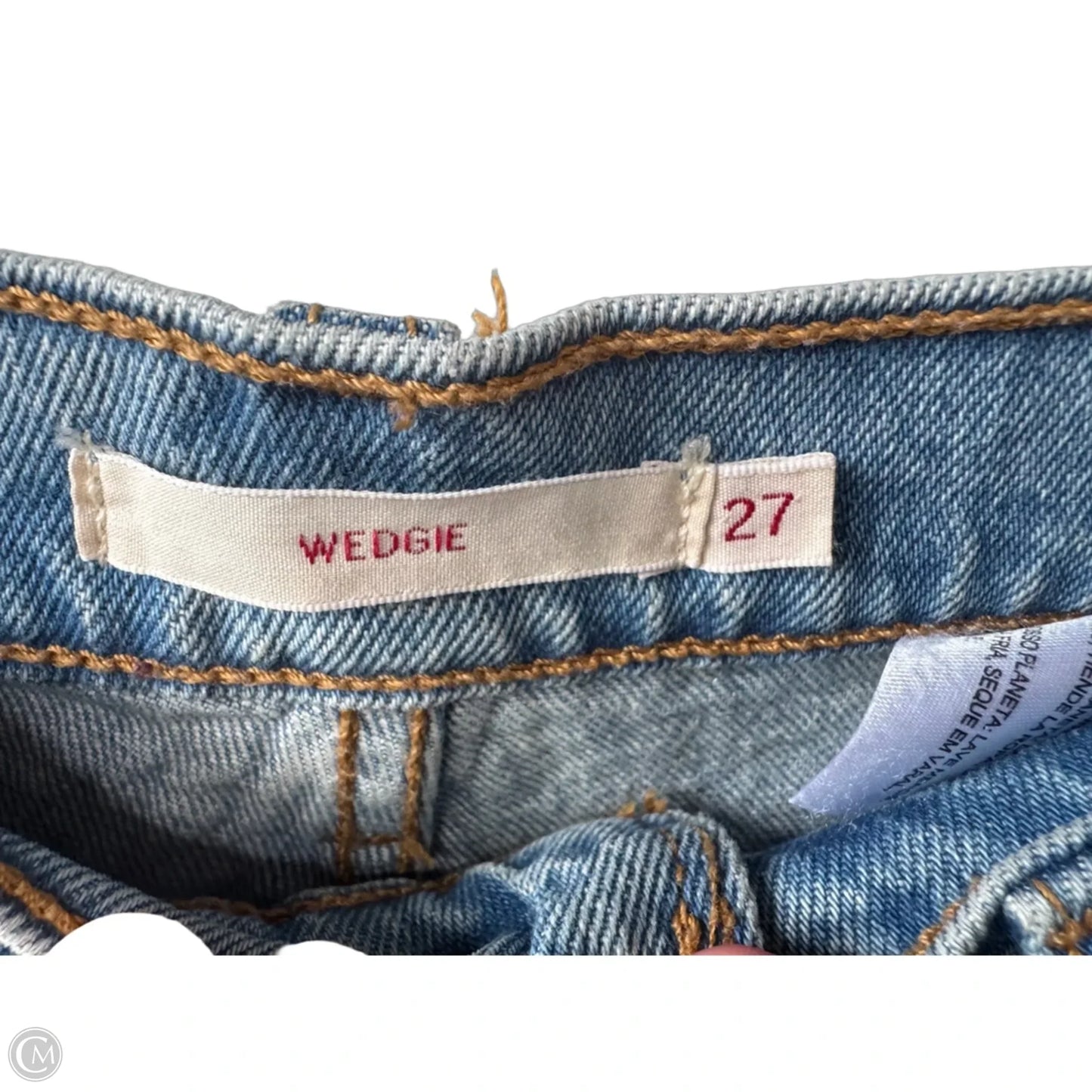 Jeans Straight By Levis In Blue Denim, Size: 4