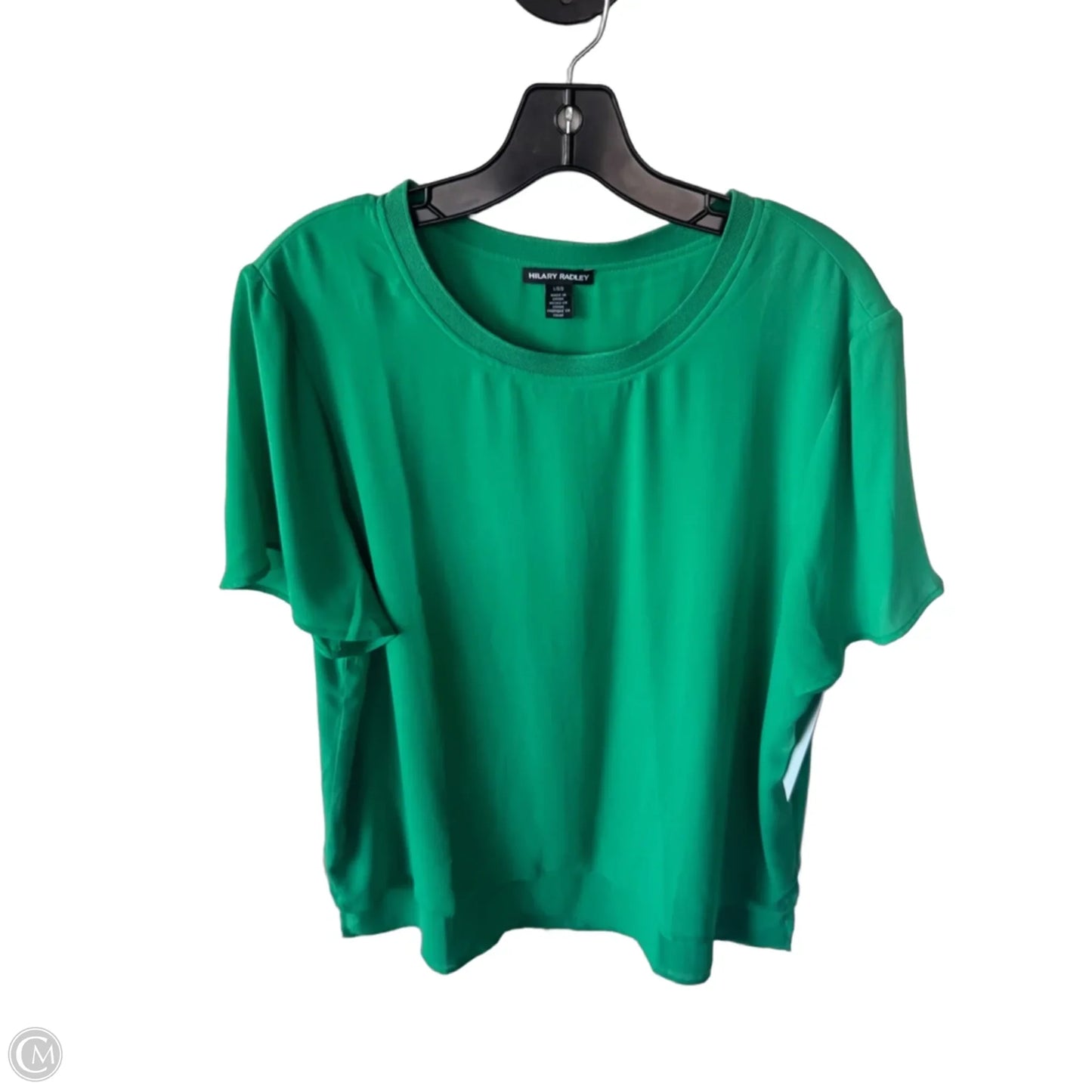 Top Short Sleeve By Hilary Radley In Green, Size: L