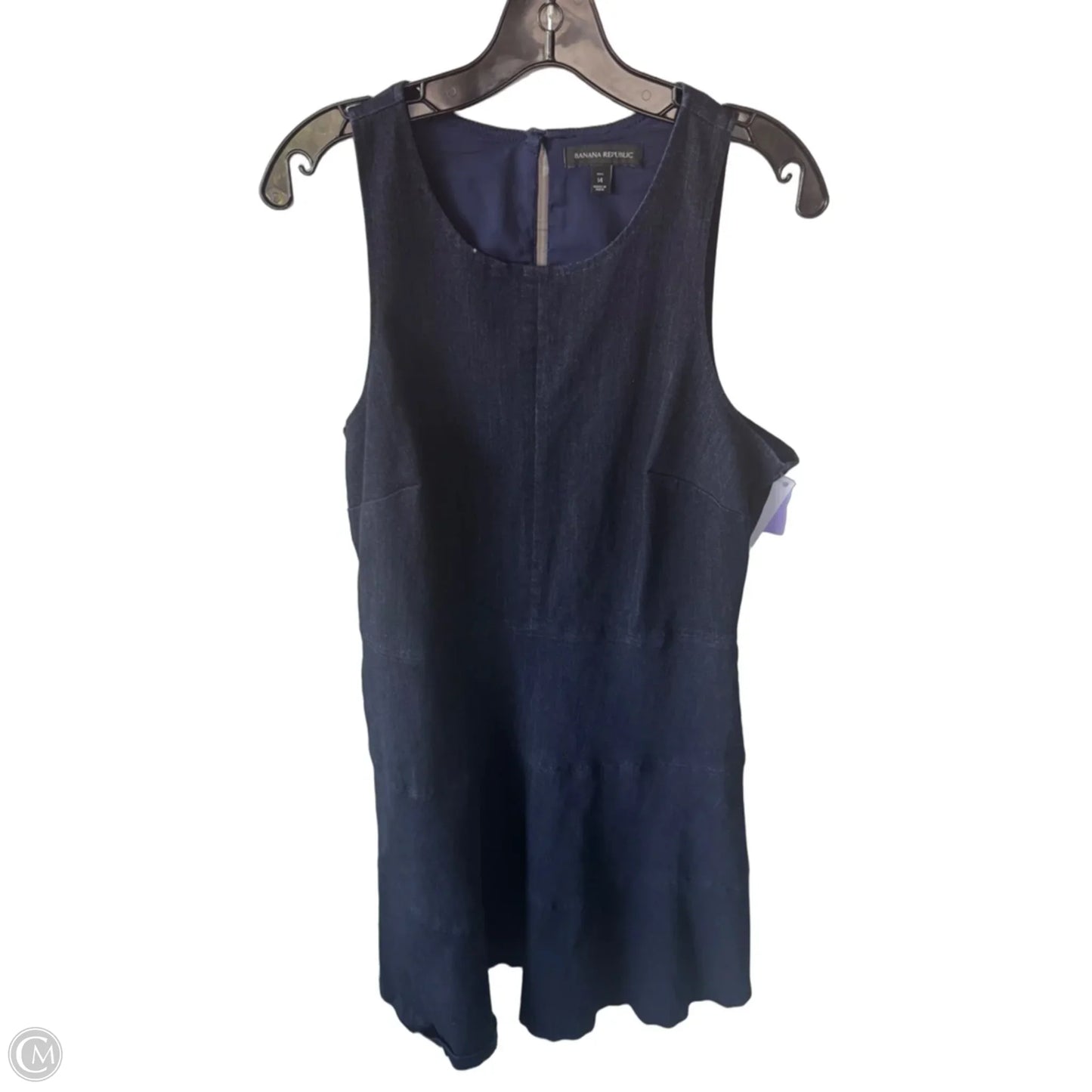 Dress Casual Midi By Banana Republic In Blue Denim, Size: L
