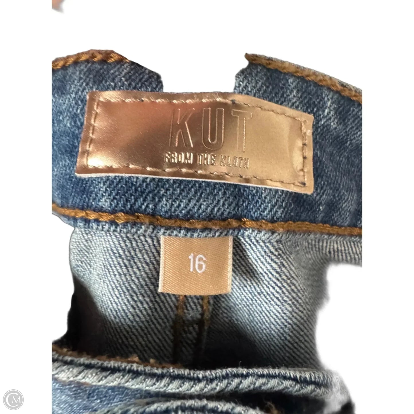Jeans Wide Leg By Kut In Blue Denim, Size: 16