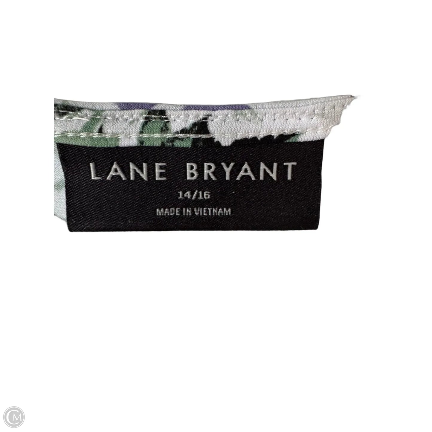 Top Short Sleeve By Lane Bryant In Green & Purple, Size: Xl