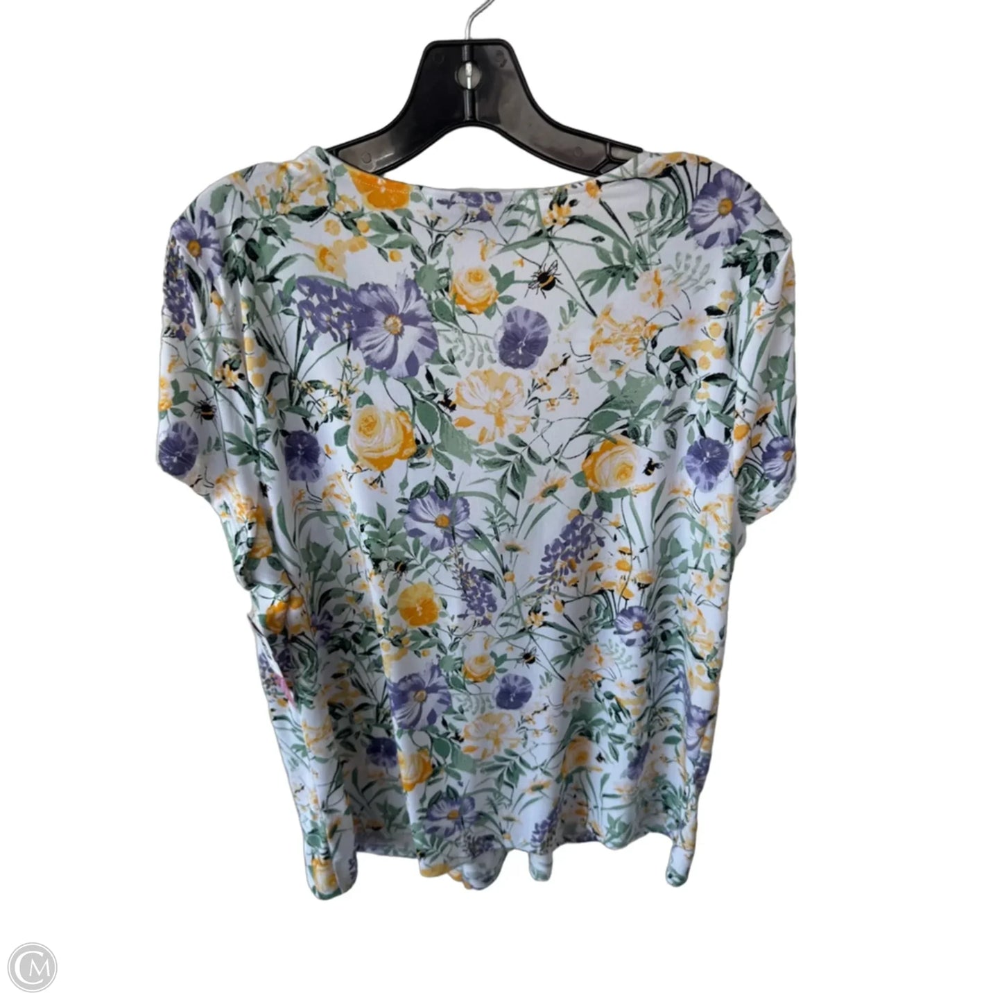 Top Short Sleeve By Lane Bryant In Green & Purple, Size: Xl