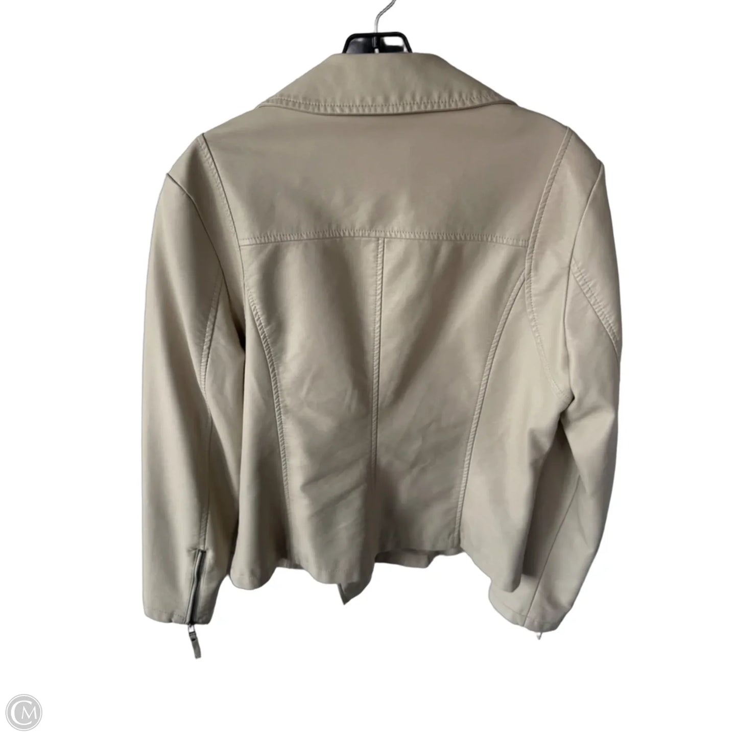 Jacket Moto By Max Studio In Cream, Size: M