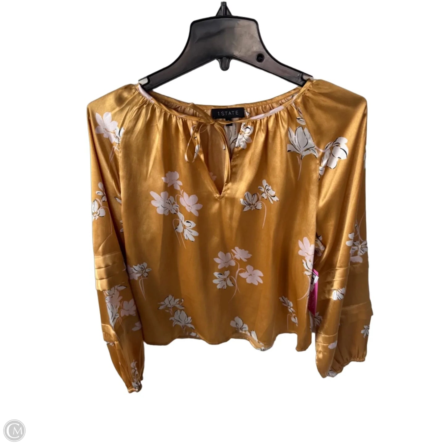 Top Long Sleeve By 1.state In Gold & White, Size: S