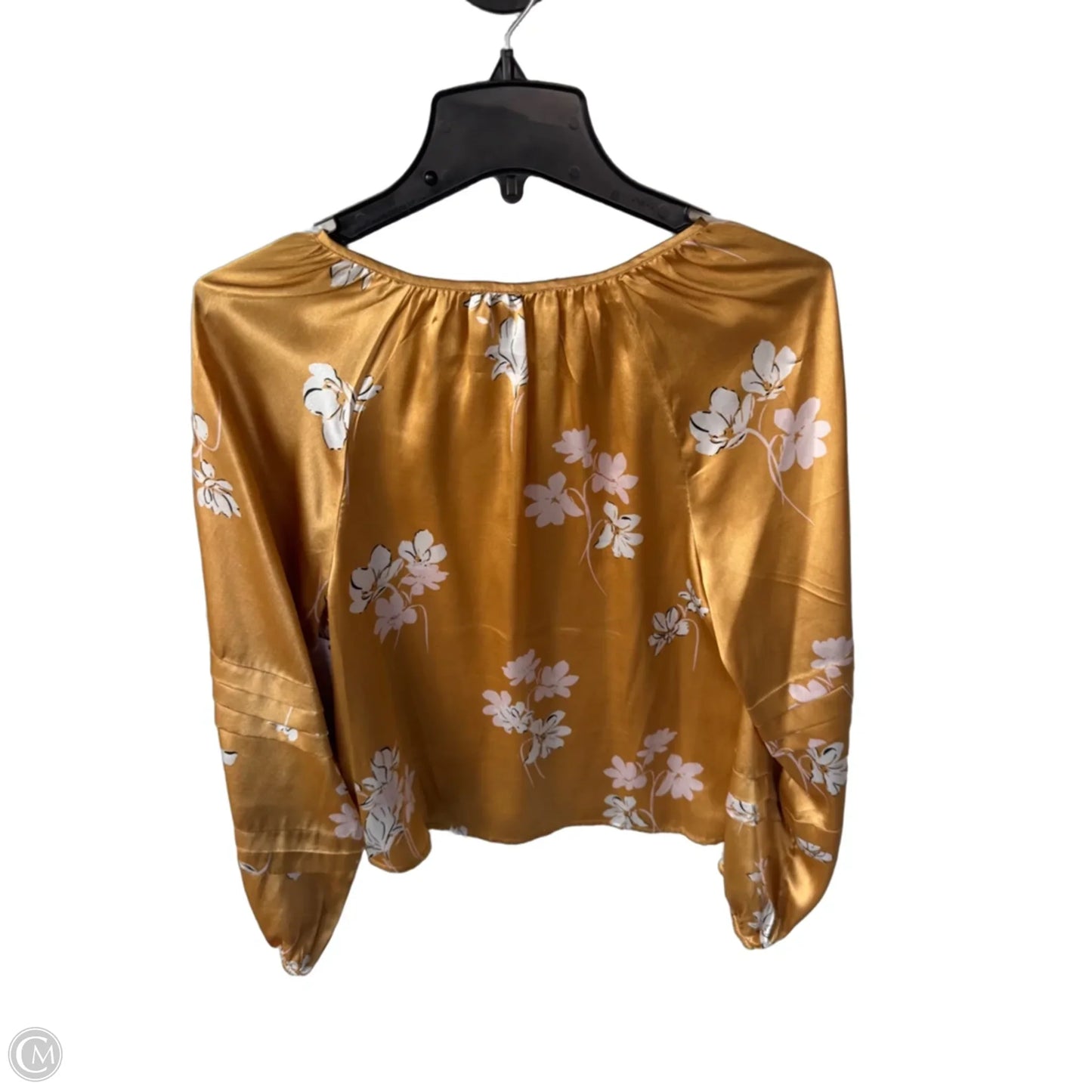Top Long Sleeve By 1.state In Gold & White, Size: S