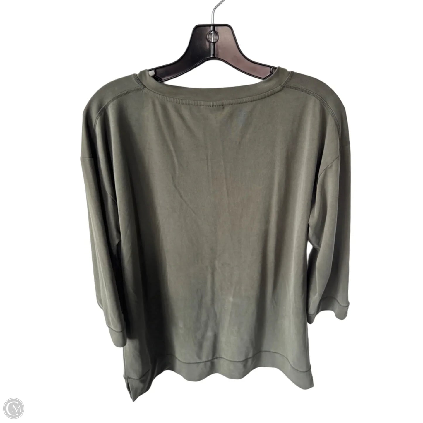 Top 3/4 Sleeve By Chicos In Green, Size: S