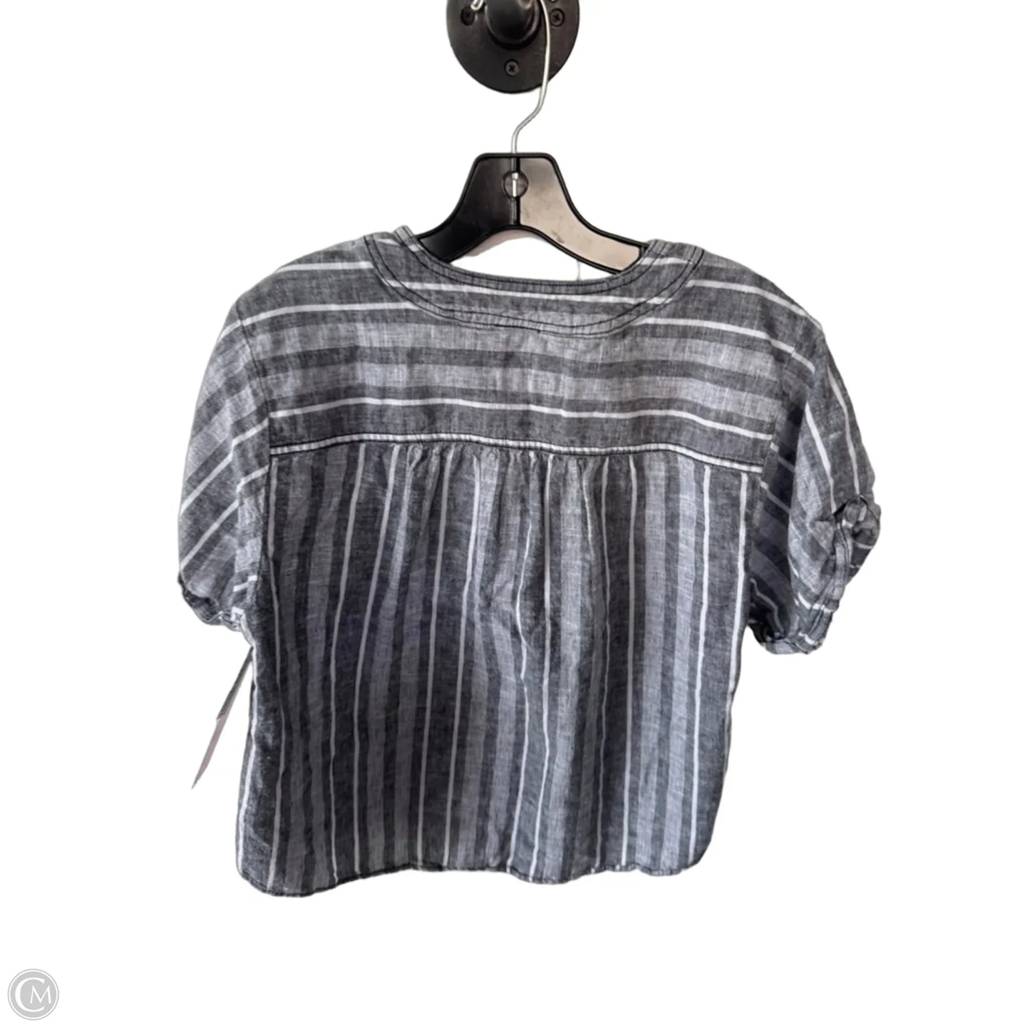 Top Short Sleeve By Pilcro In Grey & White, Size: S