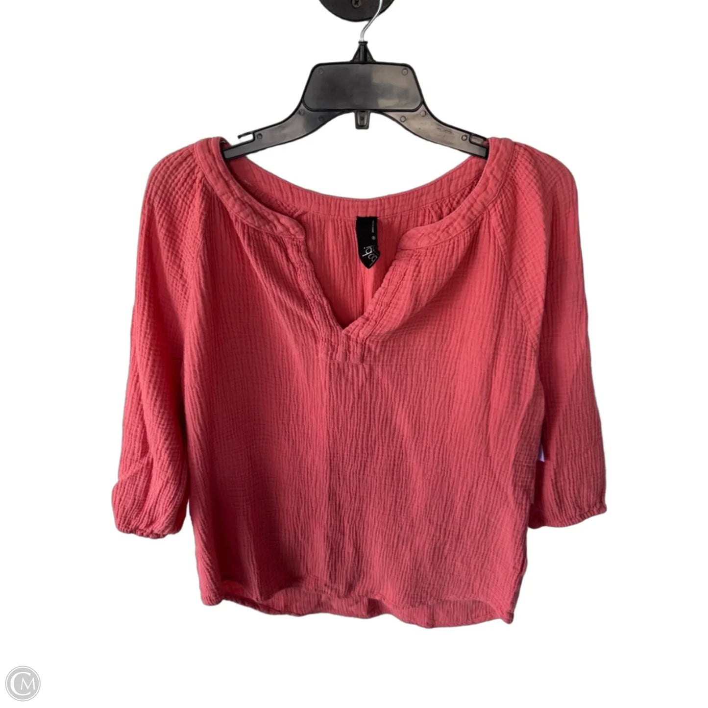 Top Long Sleeve By Bobi In Orange, Size: S