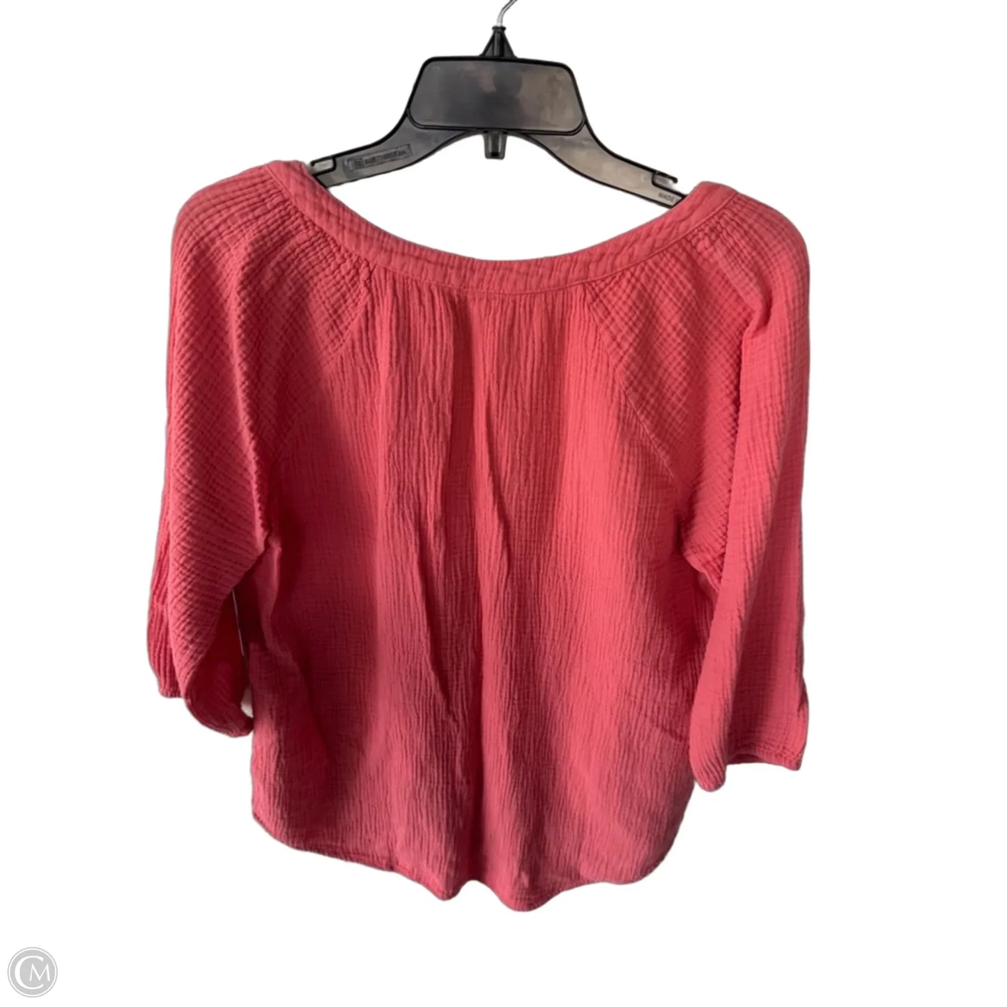 Top Long Sleeve By Bobi In Orange, Size: S
