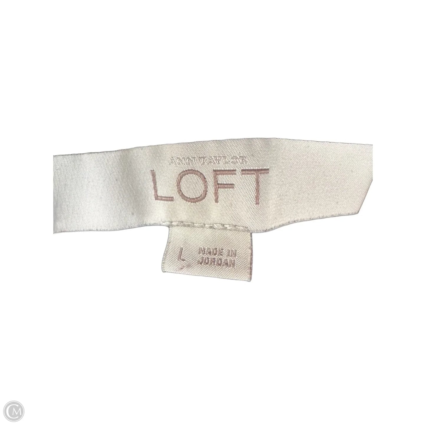 Top Short Sleeve By Loft In Black, Size: L