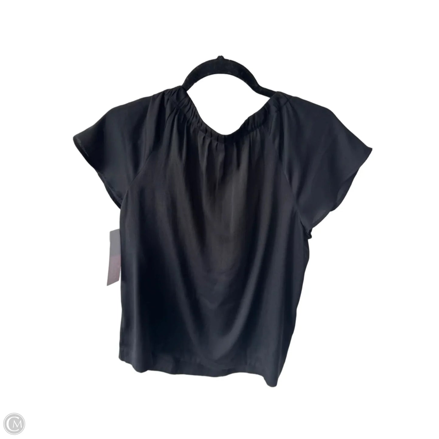 Top Short Sleeve By Loft In Black, Size: L