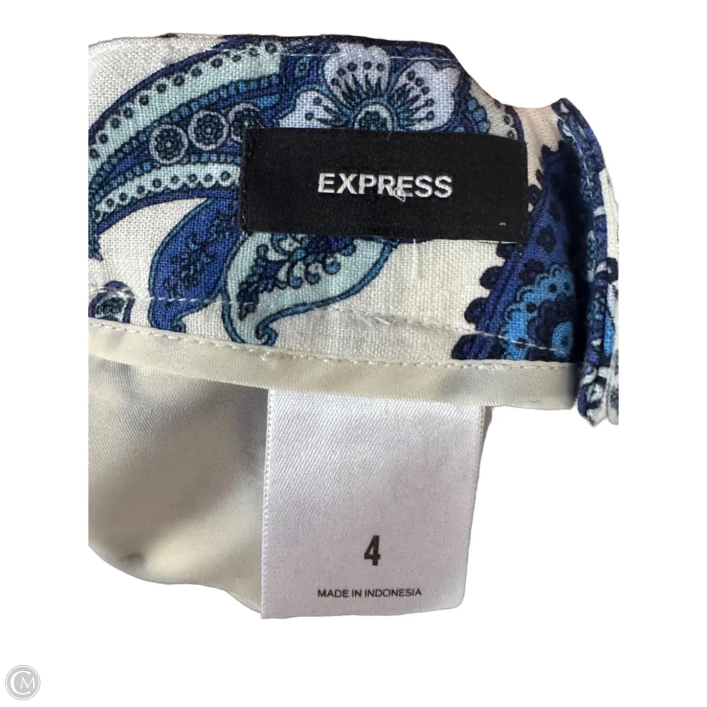 Shorts By Express In Blue & White, Size: 4