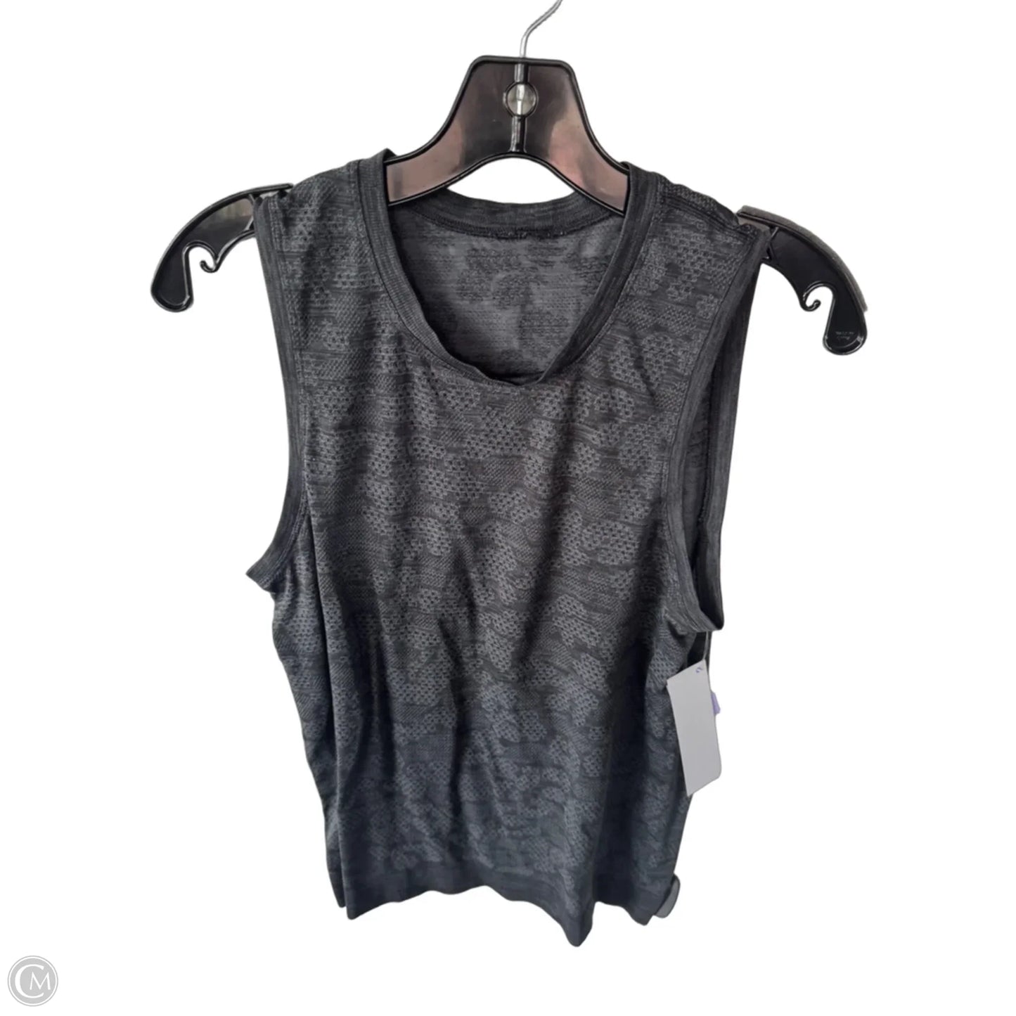 Athletic Tank Top By Lululemon In Black & Grey, Size: M