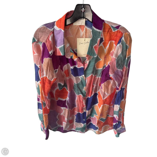 Top Long Sleeve By Clothes Mentor In Orange & Pink, Size: L