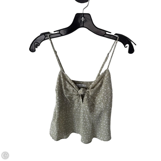 Top Sleeveless By Abercrombie And Fitch In Green & White, Size: M