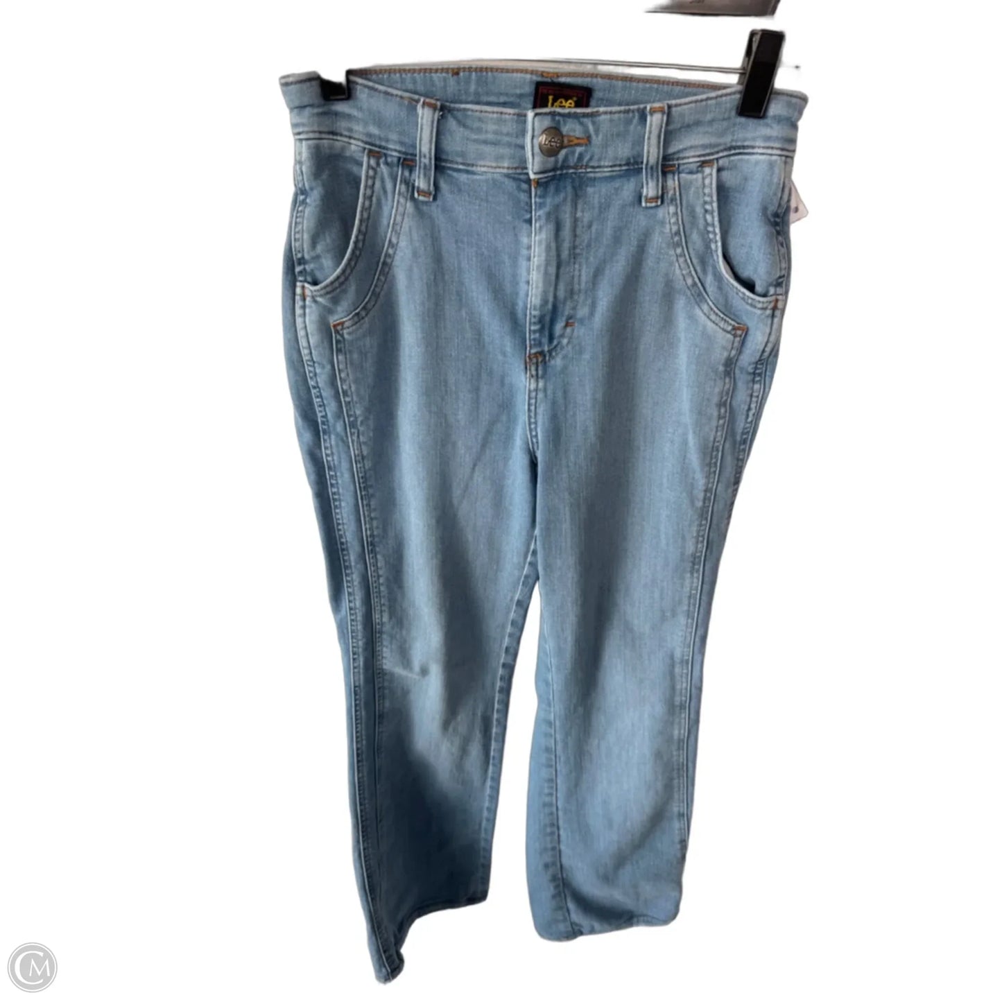 Jeans Straight By Lee In Blue Denim, Size: 4