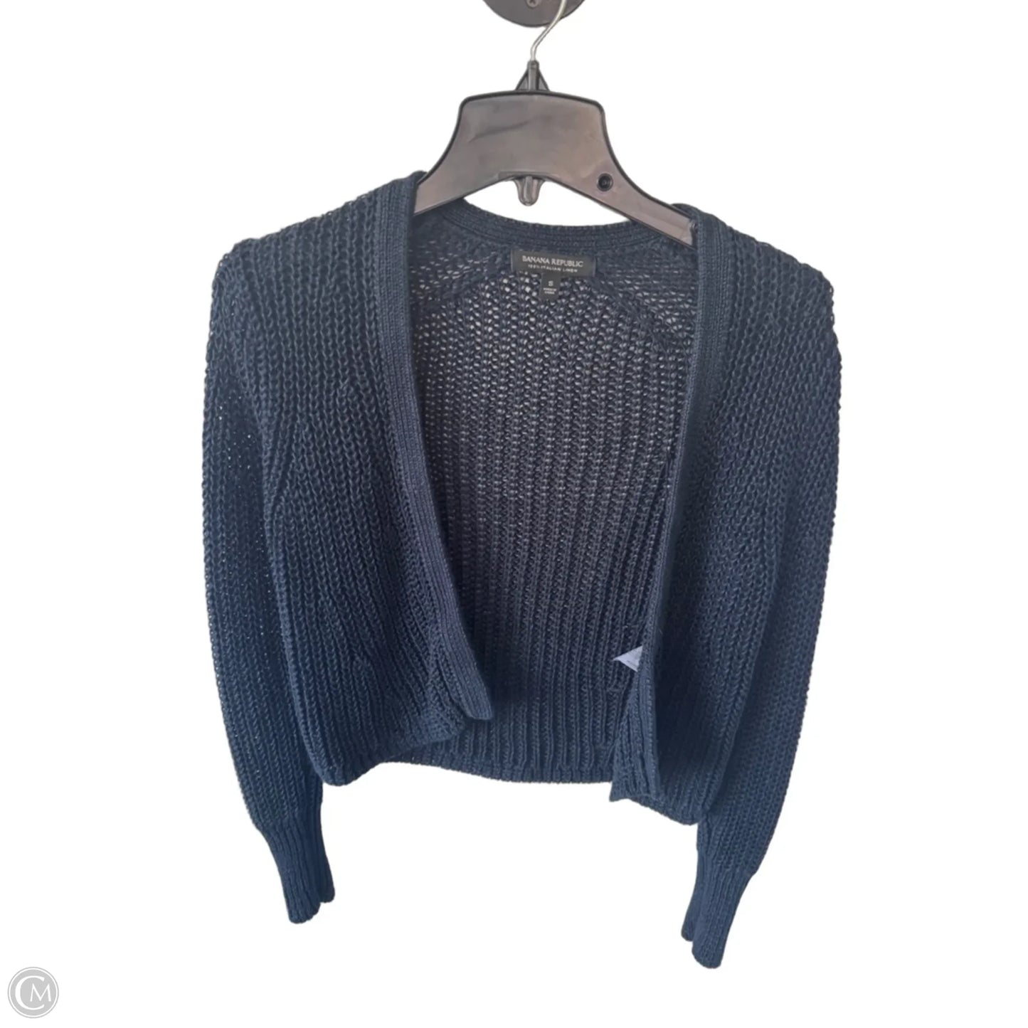Sweater Cardigan By Banana Republic In Navy, Size: S
