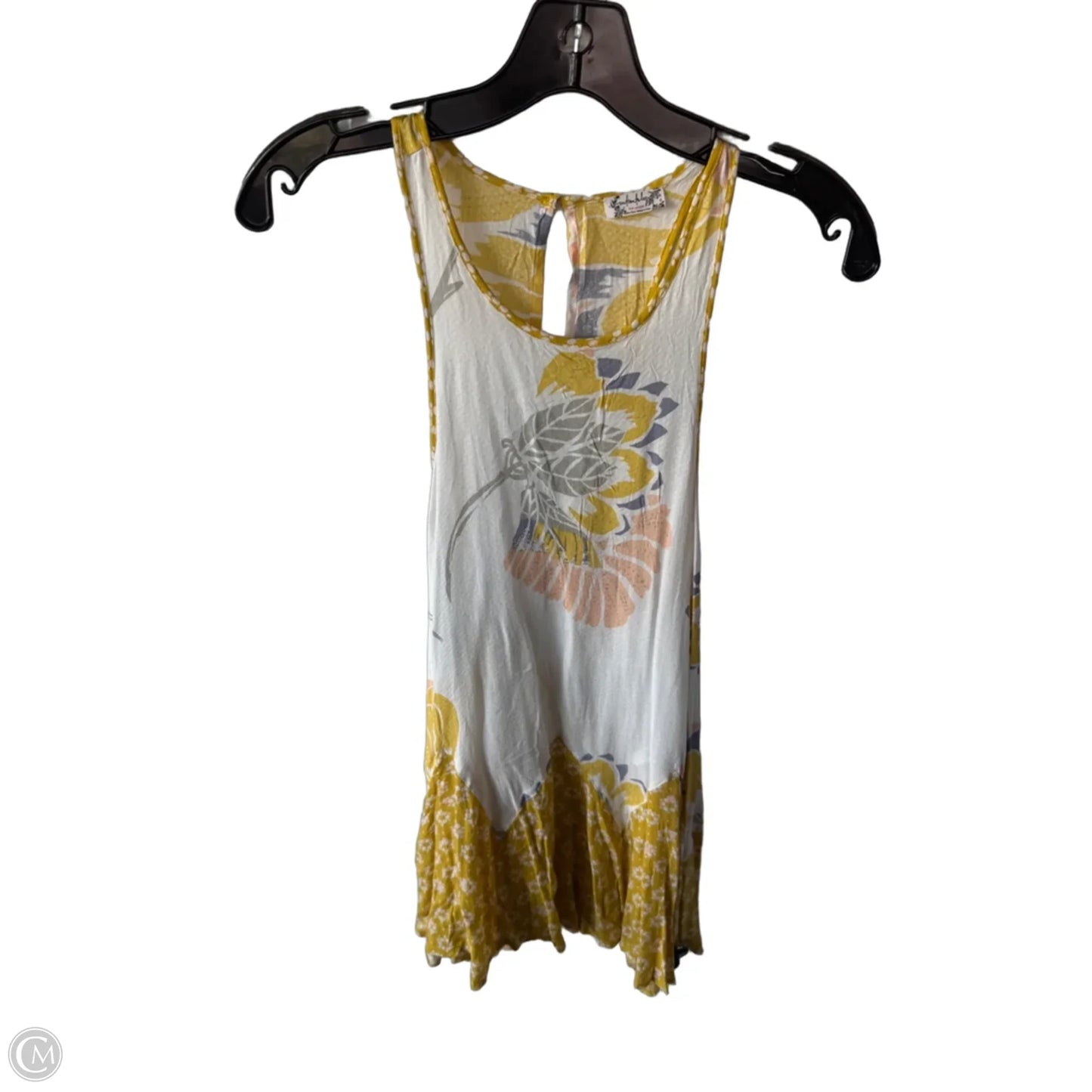 Tunic Sleeveless By Free People In Cream & Yellow, Size: Xs