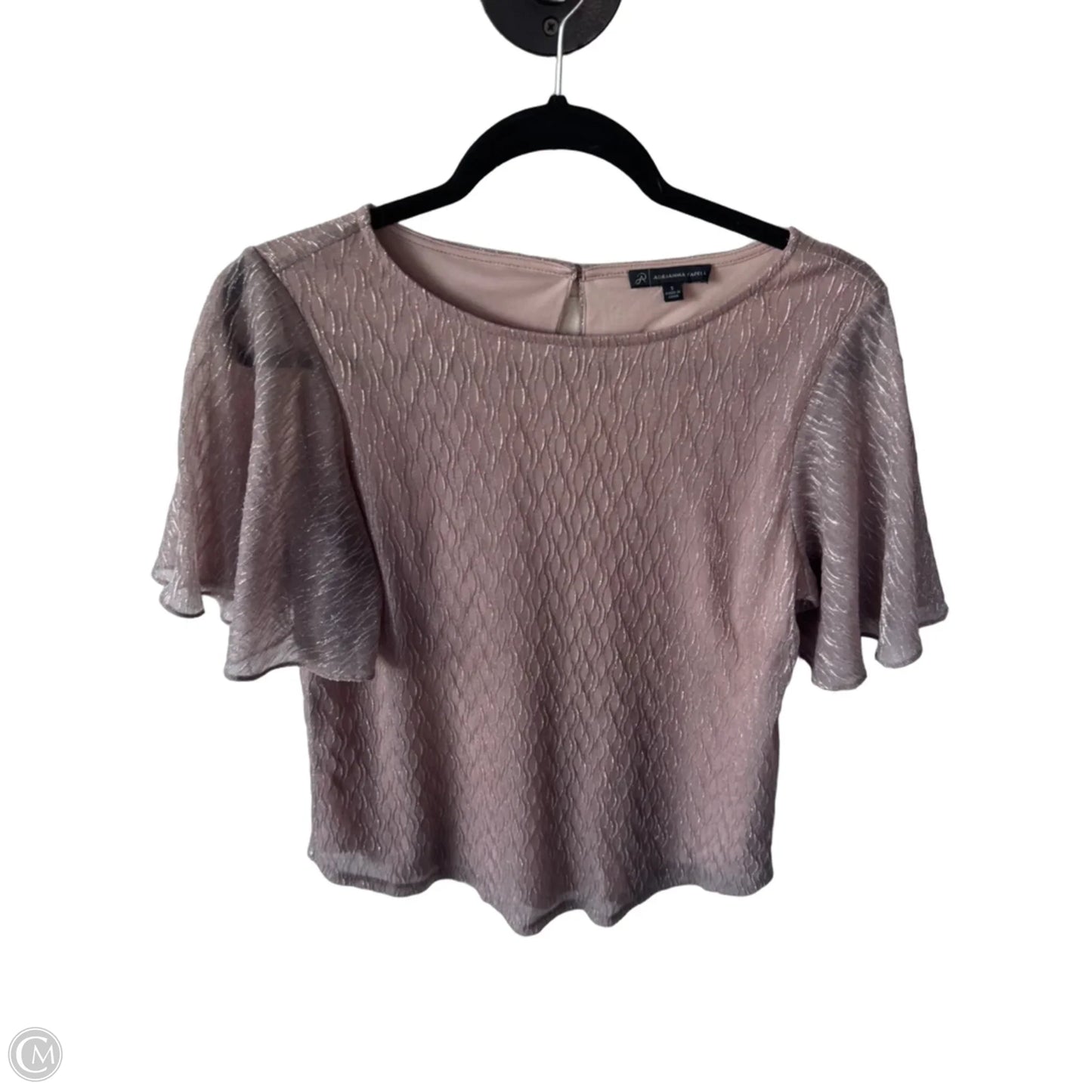 Top Short Sleeve By Adrianna Papell In Pink, Size: S