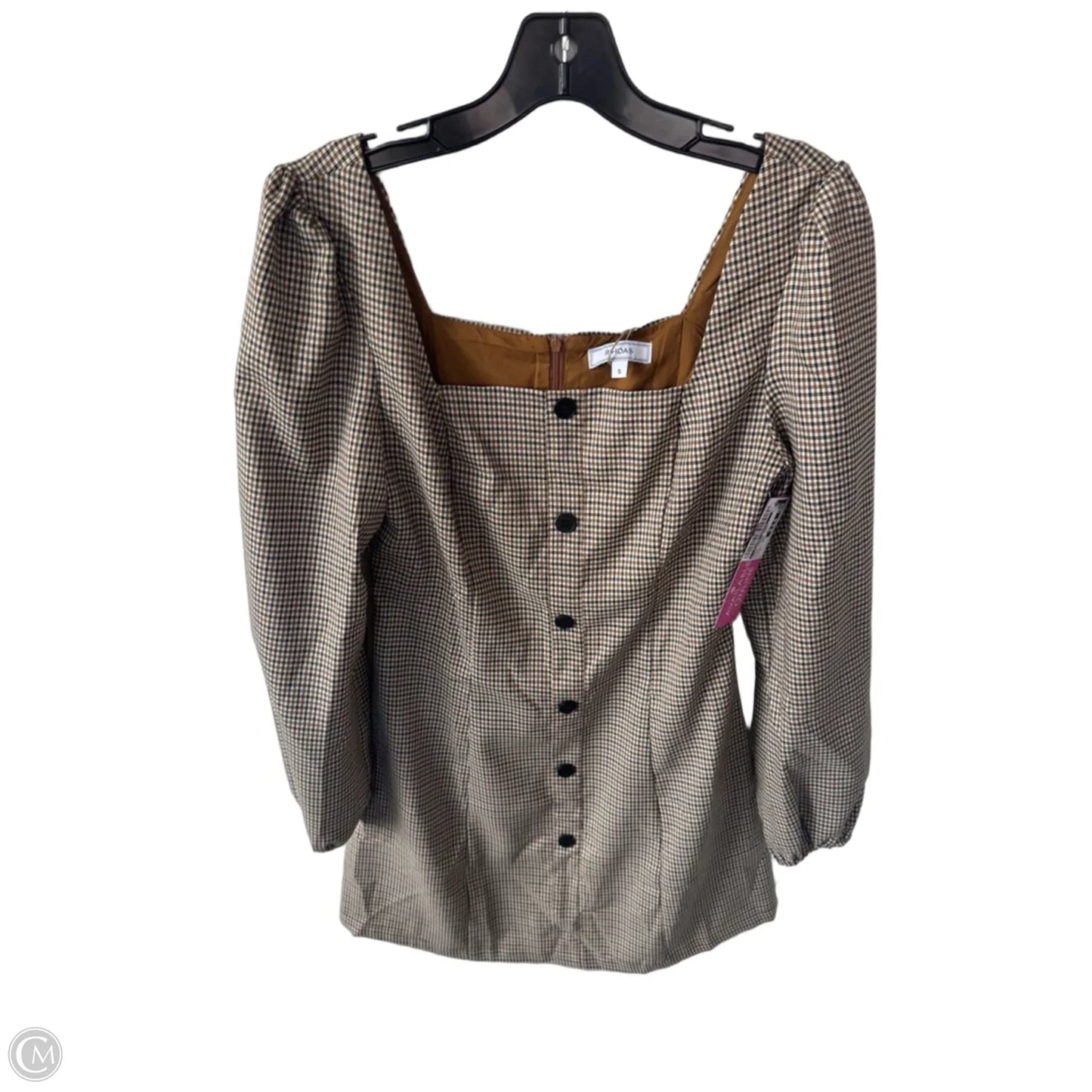 Dress Casual Short By Clothes Mentor In Brown & Cream, Size: S