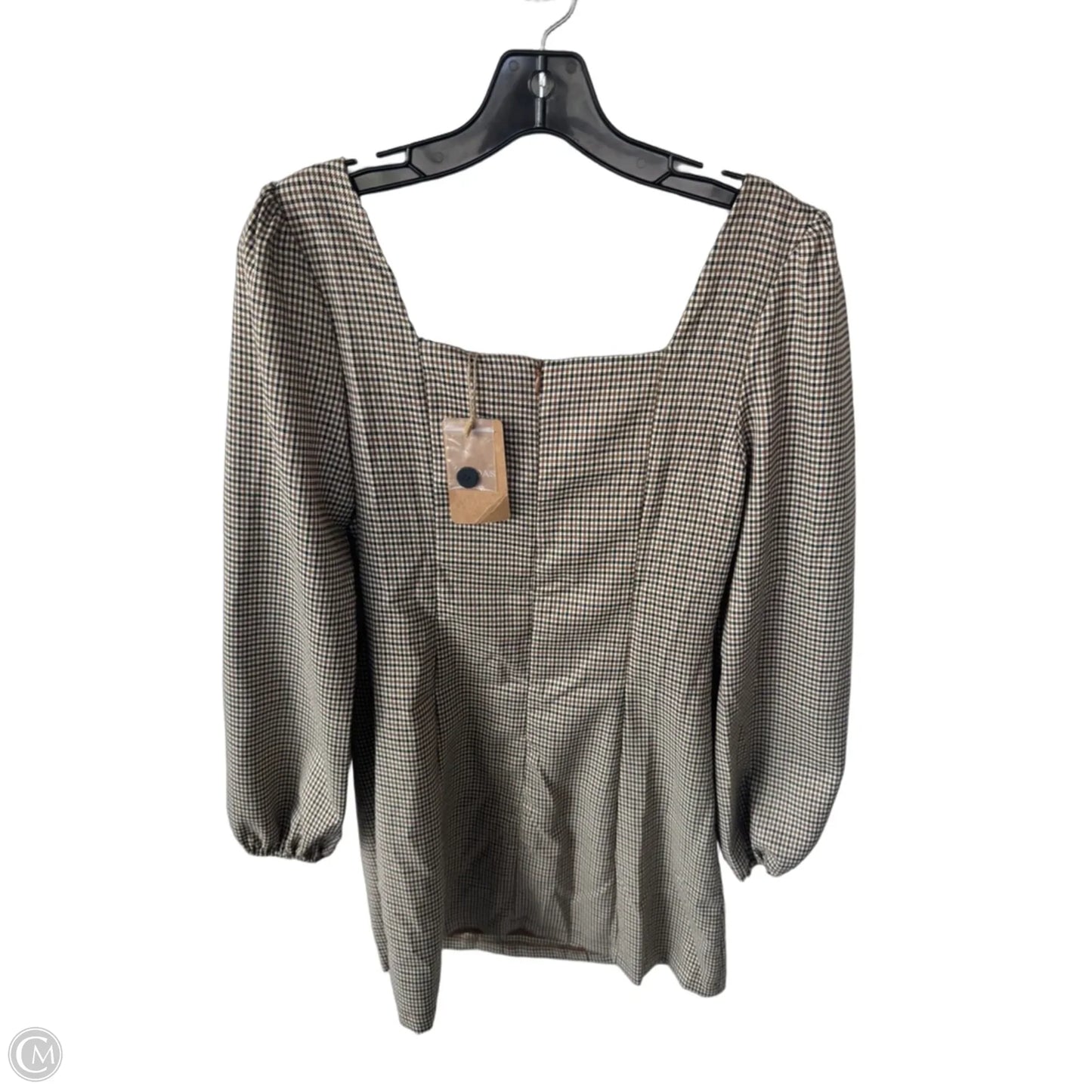 Dress Casual Short By Clothes Mentor In Brown & Cream, Size: S