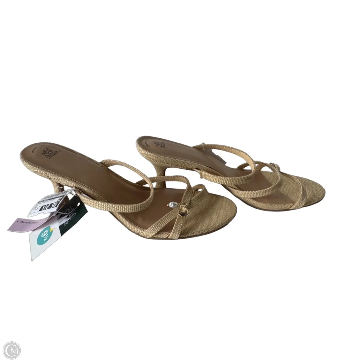 Sandals Heels Kitten By Wild Fable In Tan, Size: 9.5