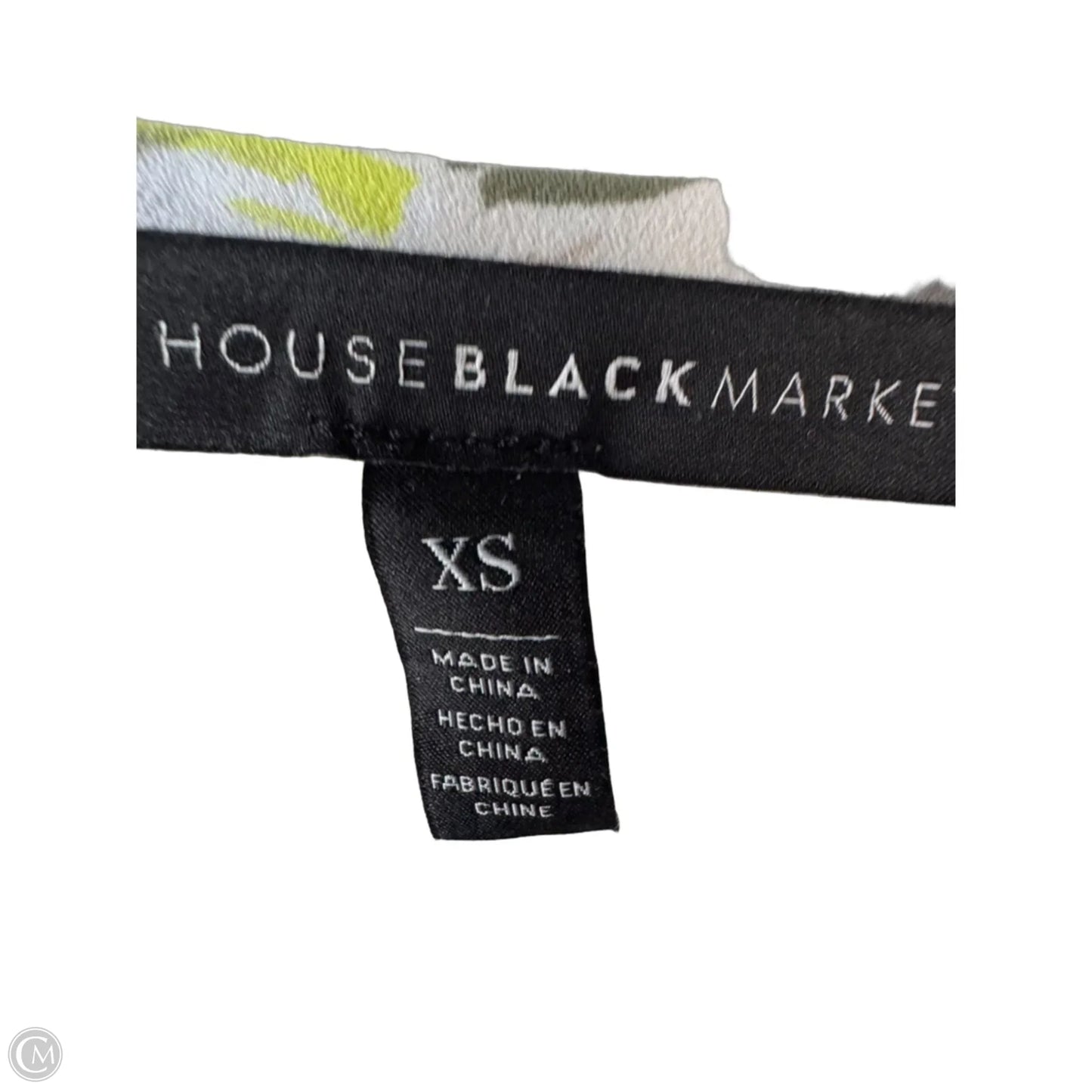 Top Long Sleeve By White House Black Market In Cream & Green, Size: Xs