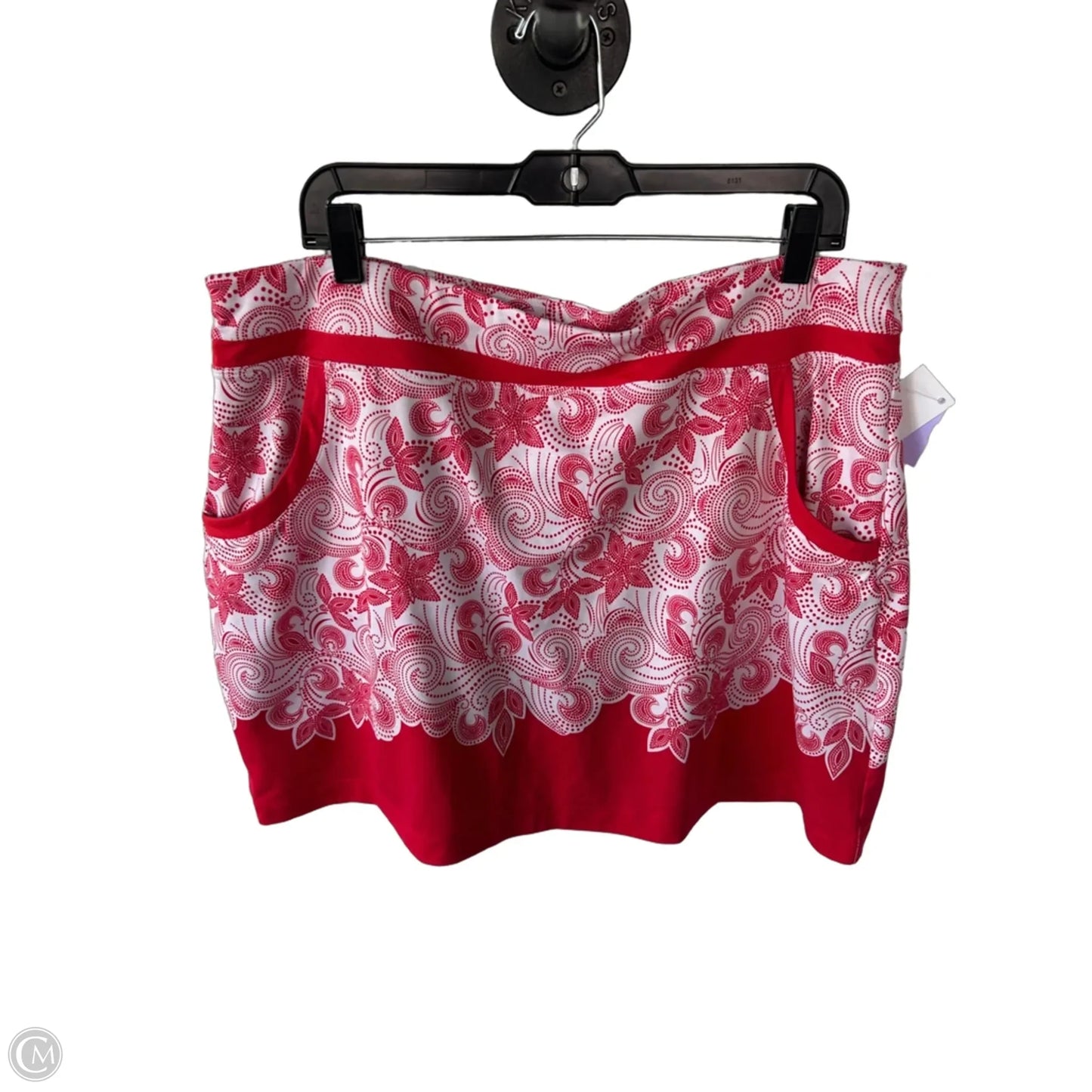 Athletic Skort By Clothes Mentor In Red & White, Size: 20