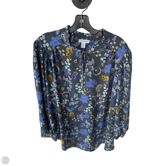 Top 3/4 Sleeve By Carolina Belle In Blue & Green, Size: 2x