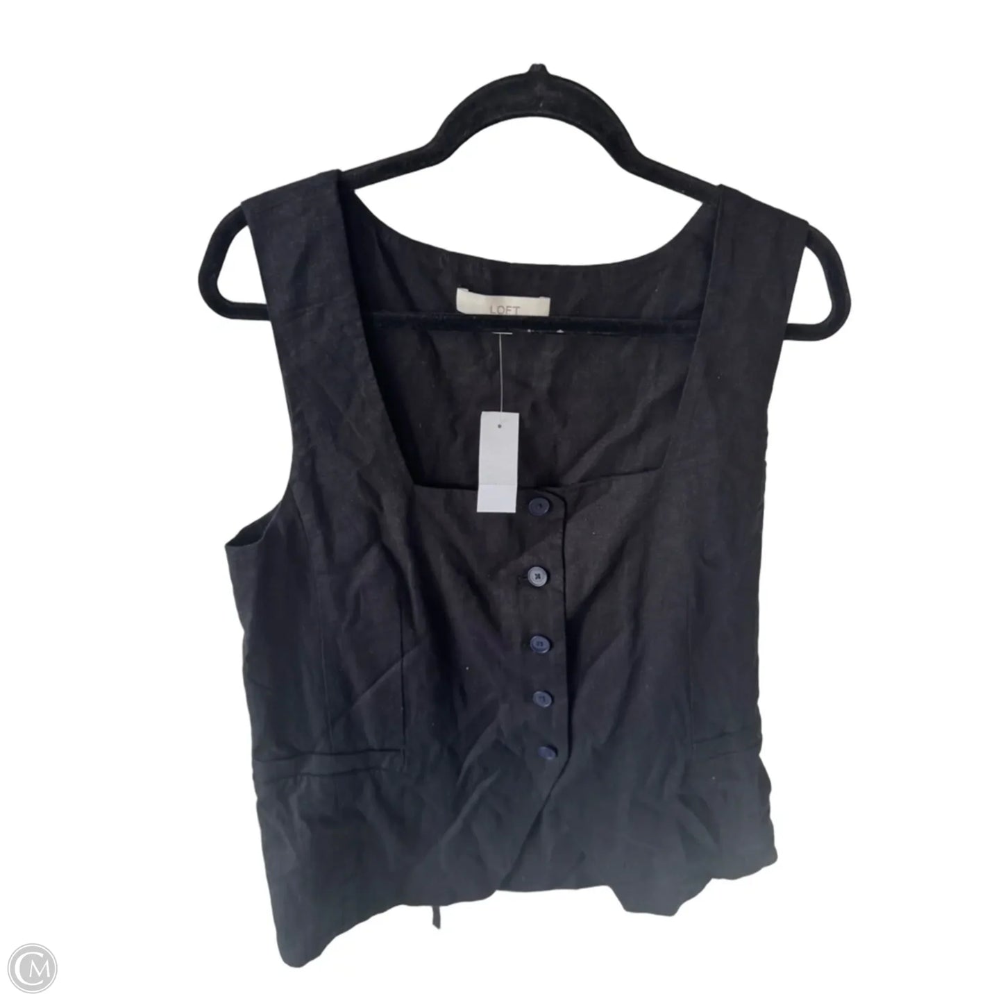 Vest Other By Loft In Black, Size: L