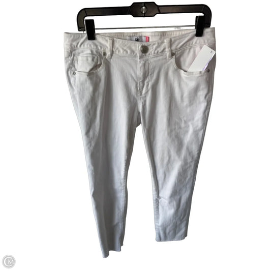 Jeans Boyfriend By Cabi In White Denim, Size: 8