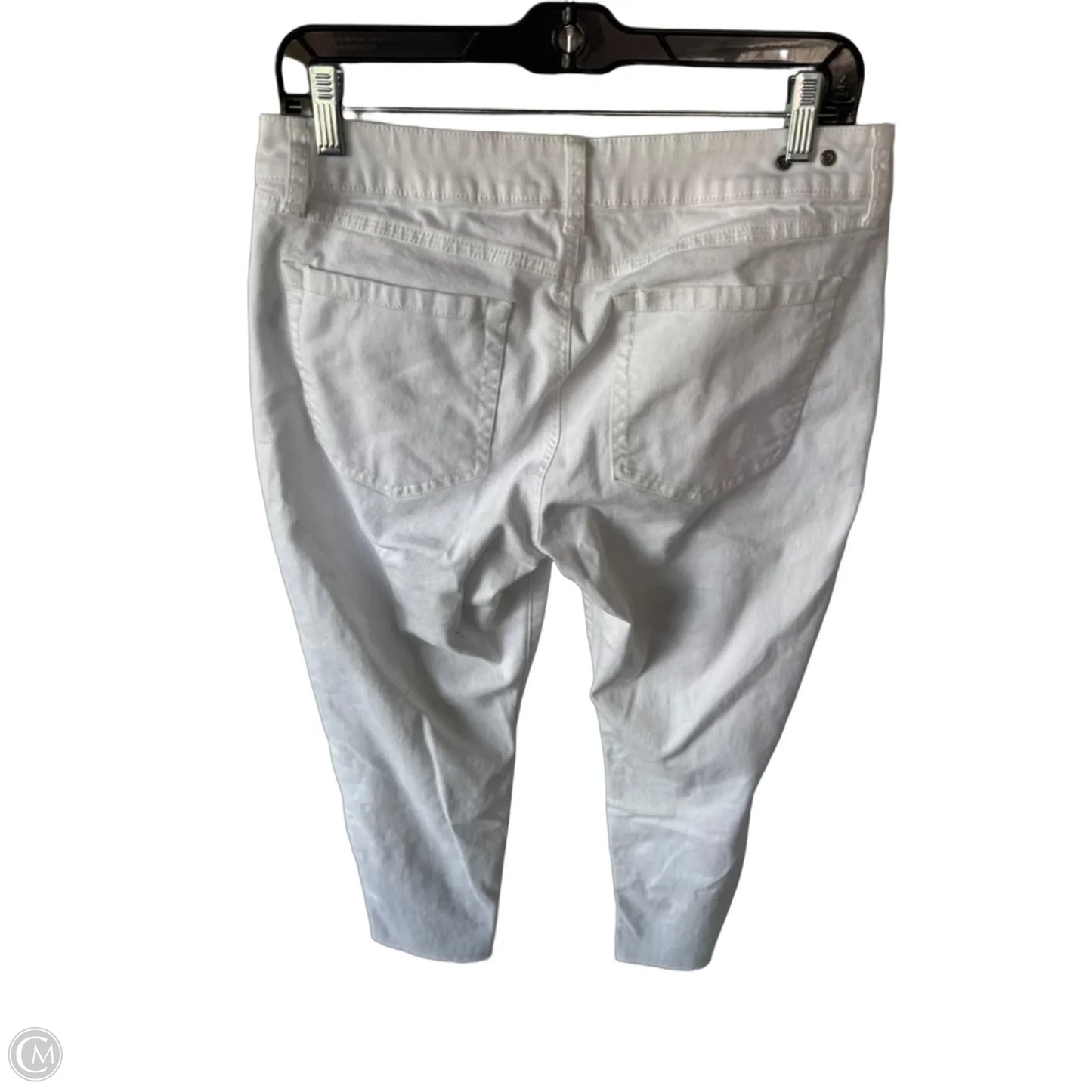 Jeans Straight By Cabi In White Denim, Size: 8
