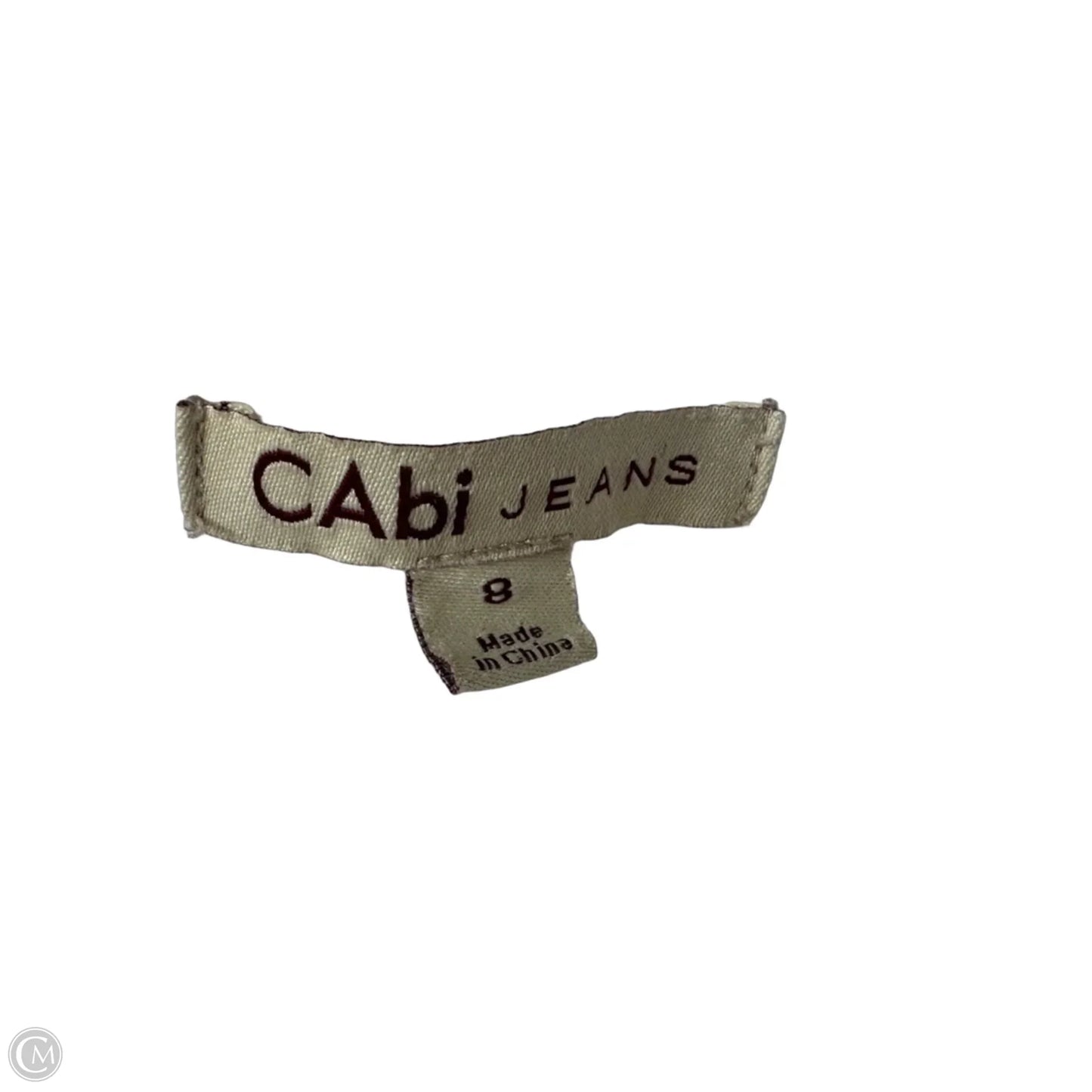 Jeans Straight By Cabi In White Denim, Size: 8