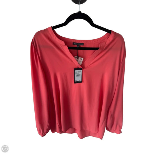 Top Long Sleeve By Adrianna Papell In Orange, Size: Xl