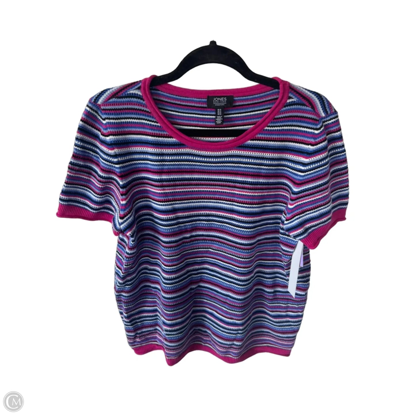 Sweater Short Sleeve By Jones New York In Blue & Pink, Size: M