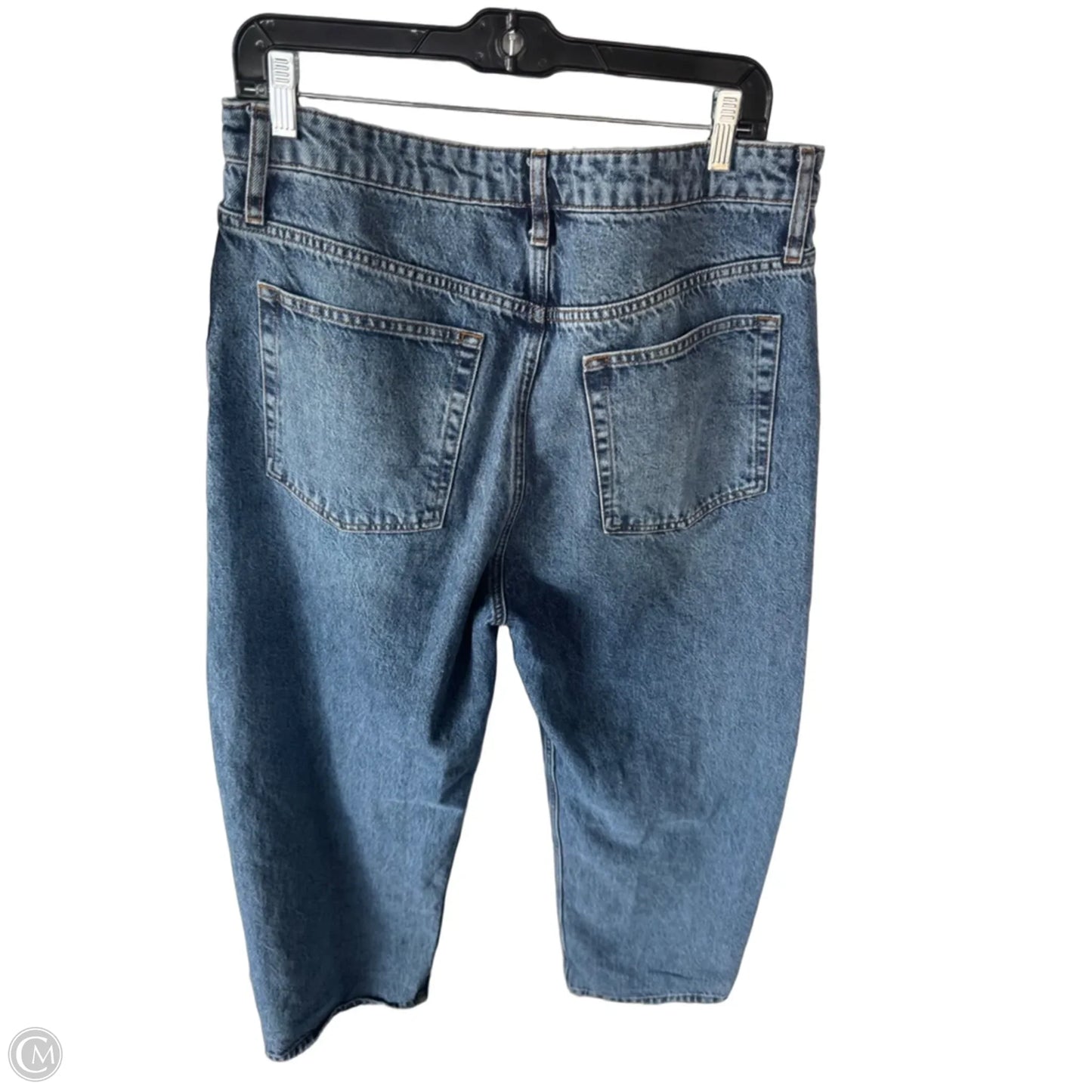 Jeans Straight By Frame In Blue Denim, Size: 12