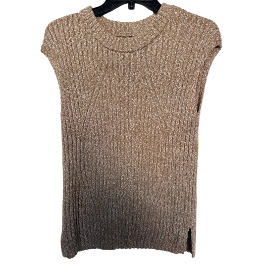 Vest Sweater By Loft In Tan & White, Size: S