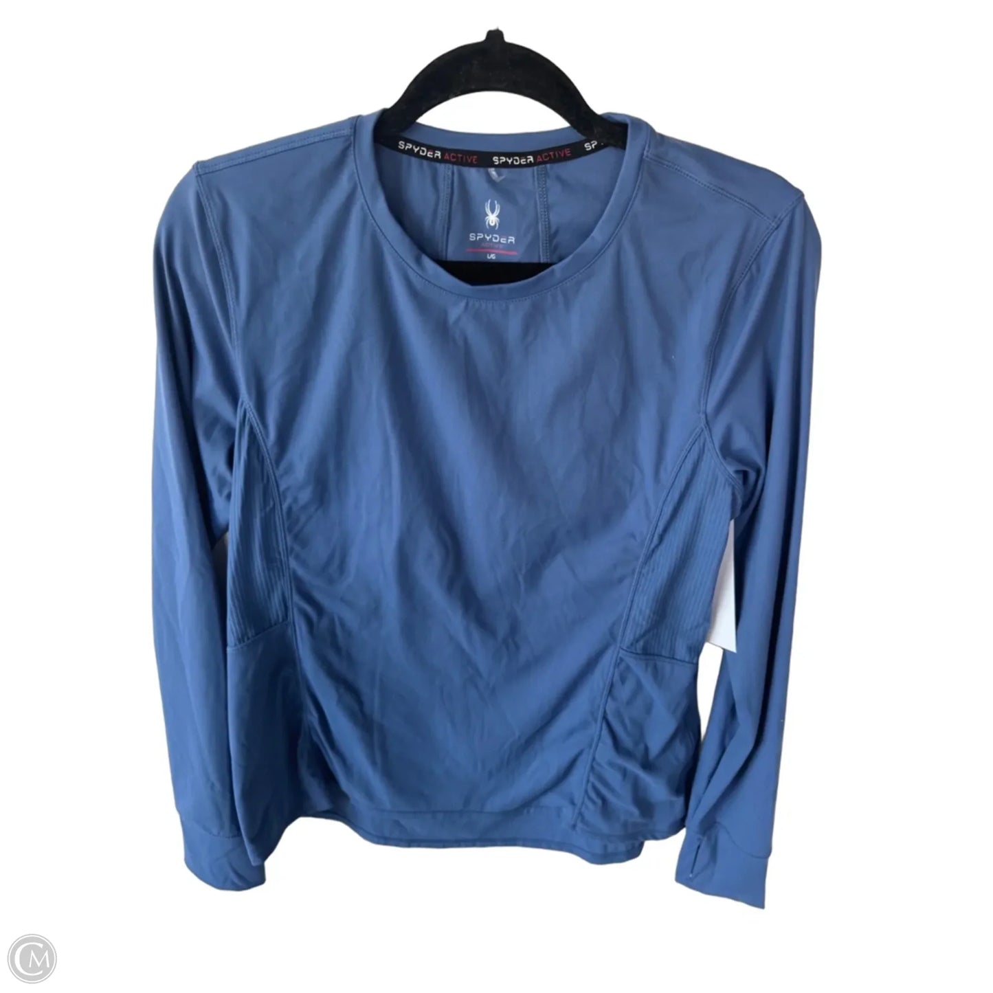 Athletic Top Long Sleeve Crewneck By Spyder In Blue, Size: L