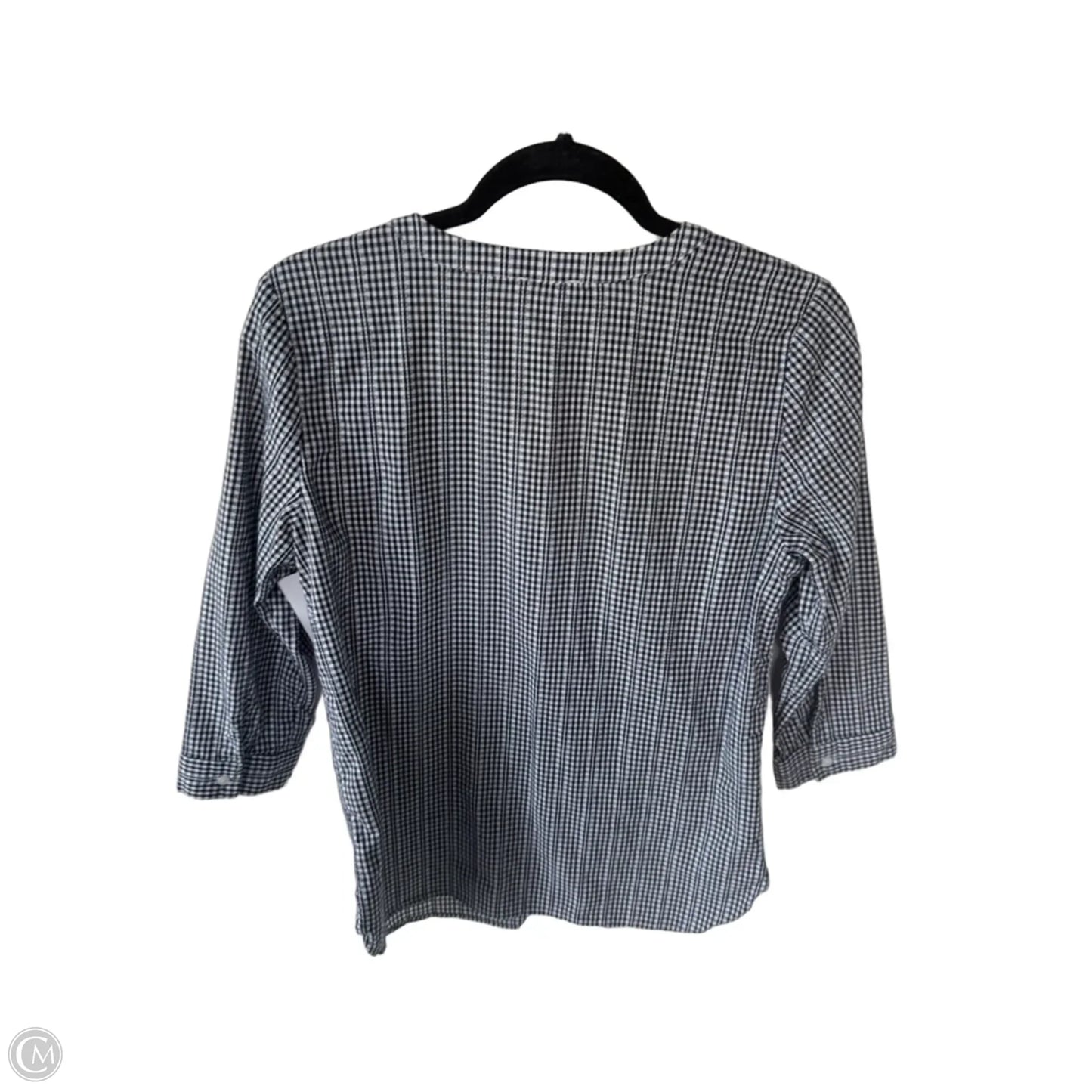 Top Long Sleeve By Talbots In Black & White, Size: S